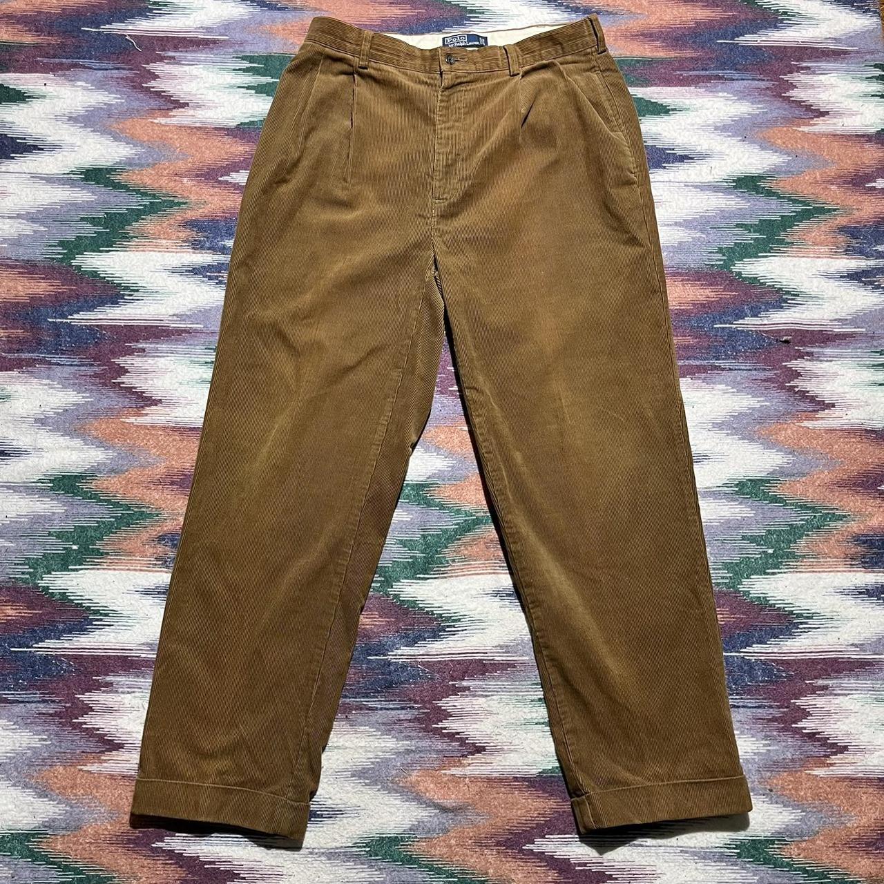 Vintage Polo Ralph Lauren Corduroy Pants 34x30 90s... - Depop