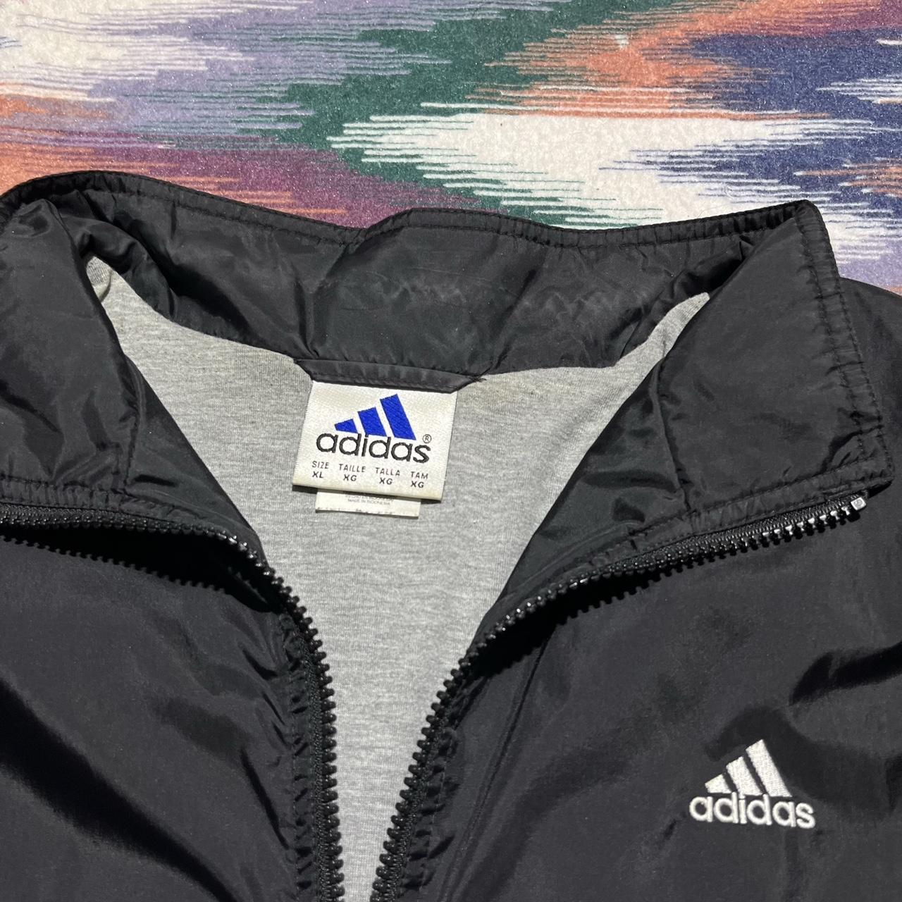 Vintage 90s Adidas Jacket XL Three Stripe Adidas... - Depop