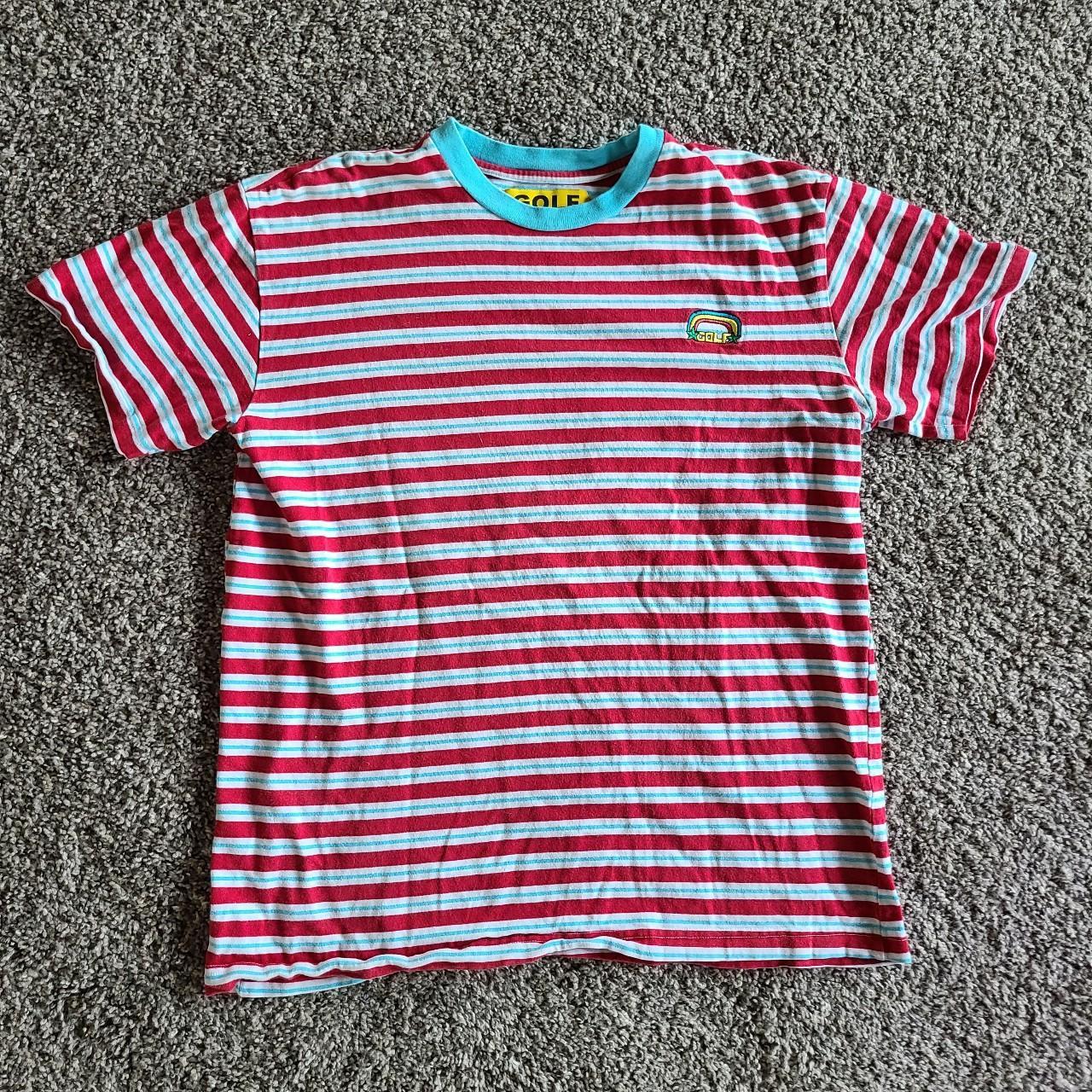 Golf wang rainbow discount striped tee