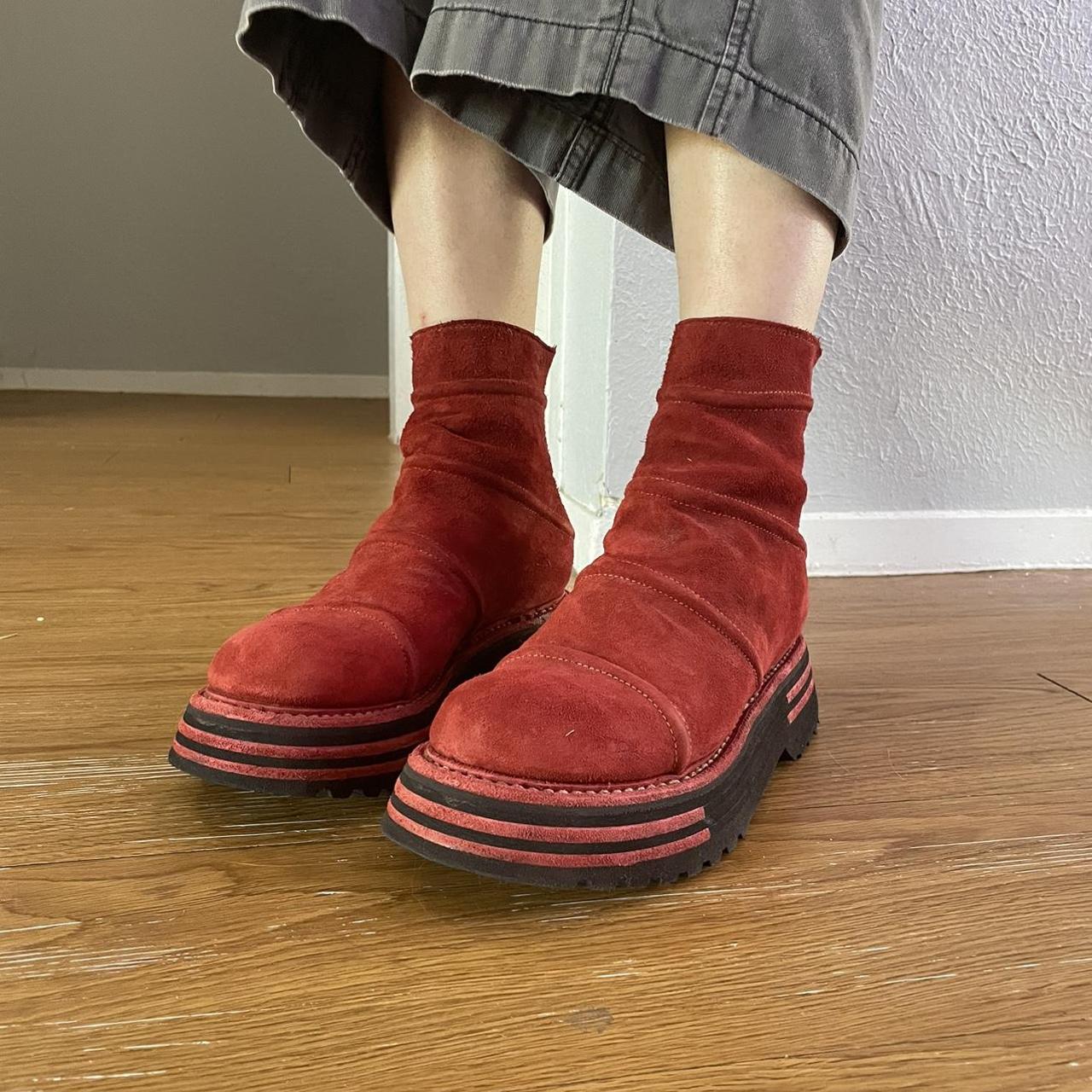 Guidi Women's Red and Black Boots (2)