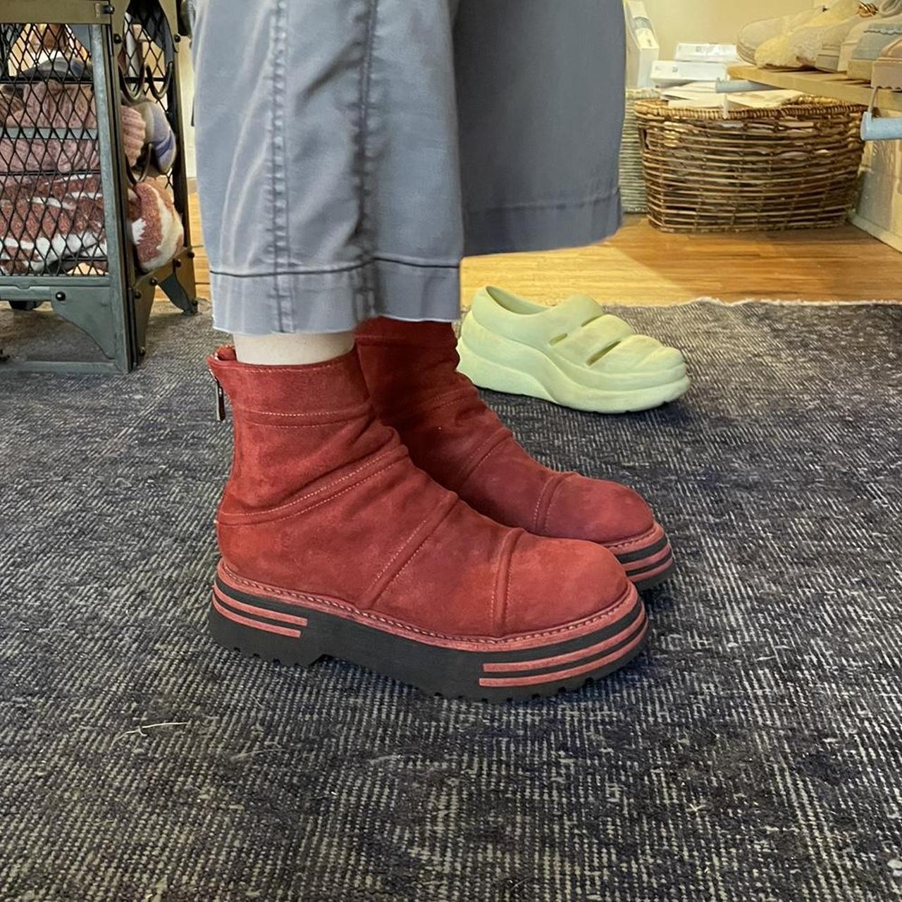 Guidi Women's Red and Black Boots (4)