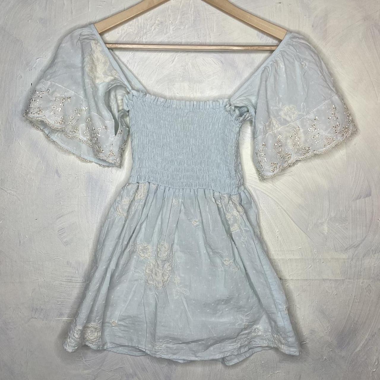 vintage made in usa ruffle puff sleeve lacy babydoll...