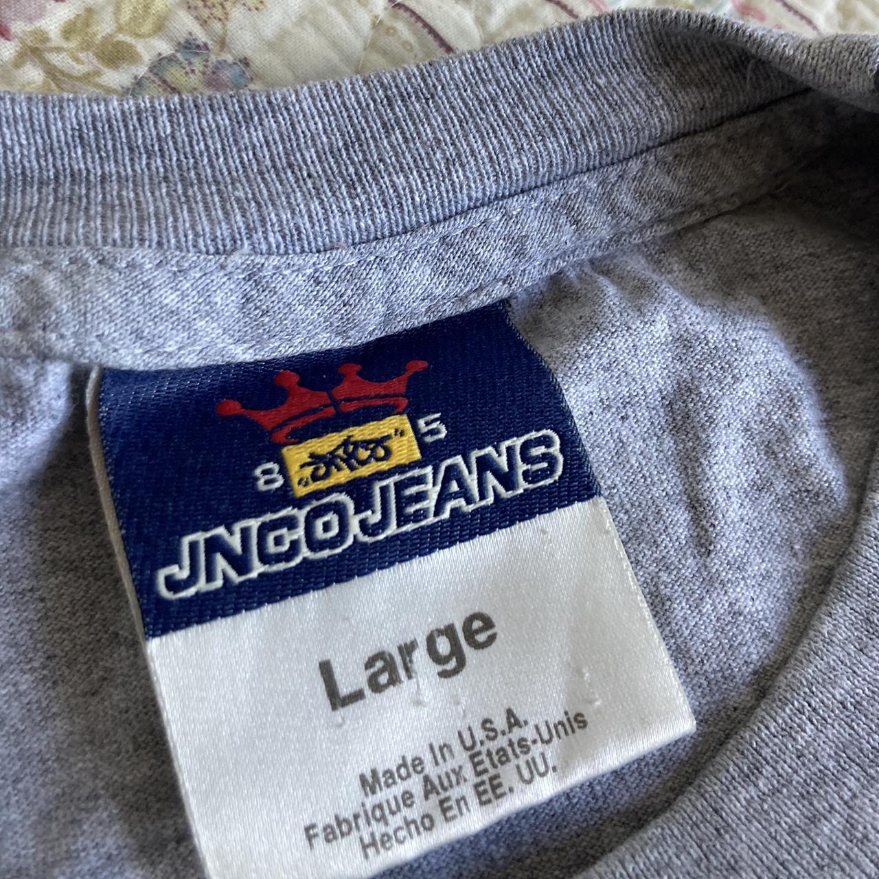 1990s jncos jeans tribal dragon print tee in good... - Depop