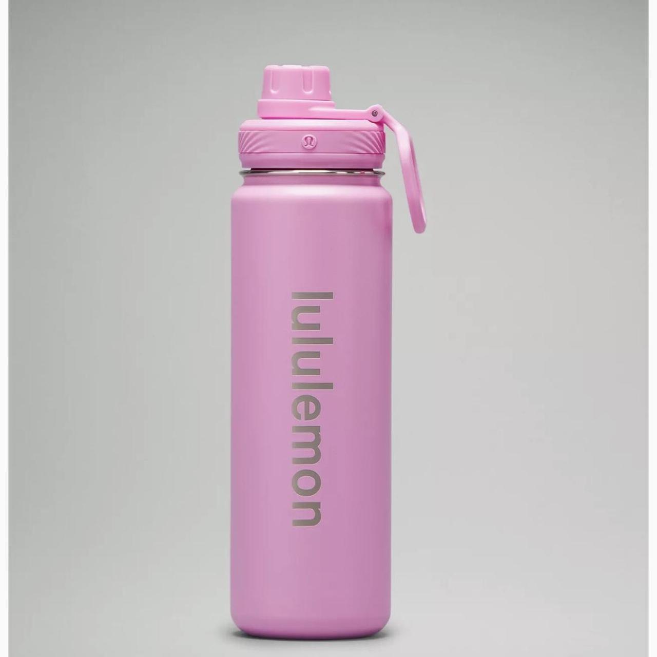 pink lululemon water bottle in color dahlia mauve.... - Depop