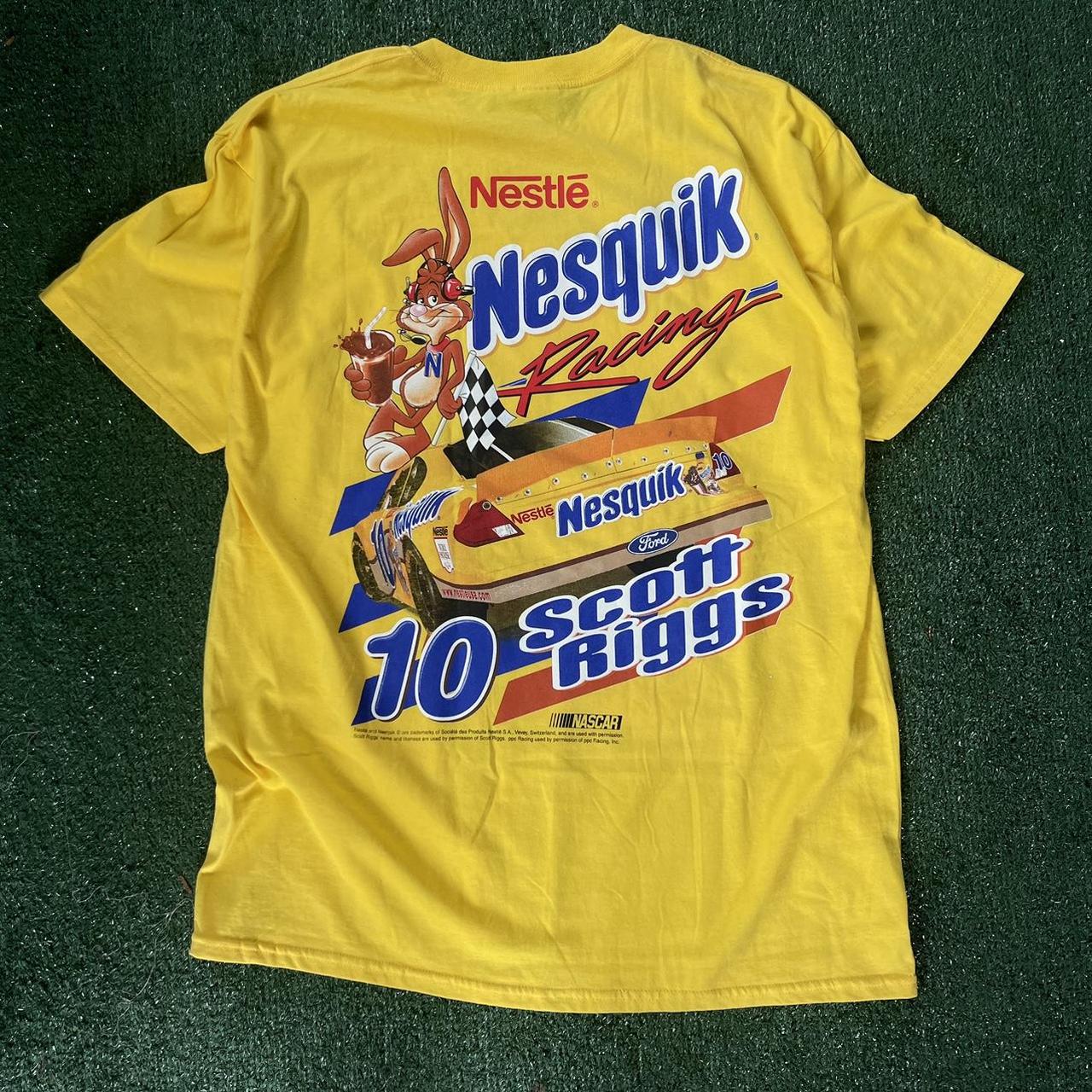 Vintage Scott Riggs Nesquik nascar shirt Great... - Depop