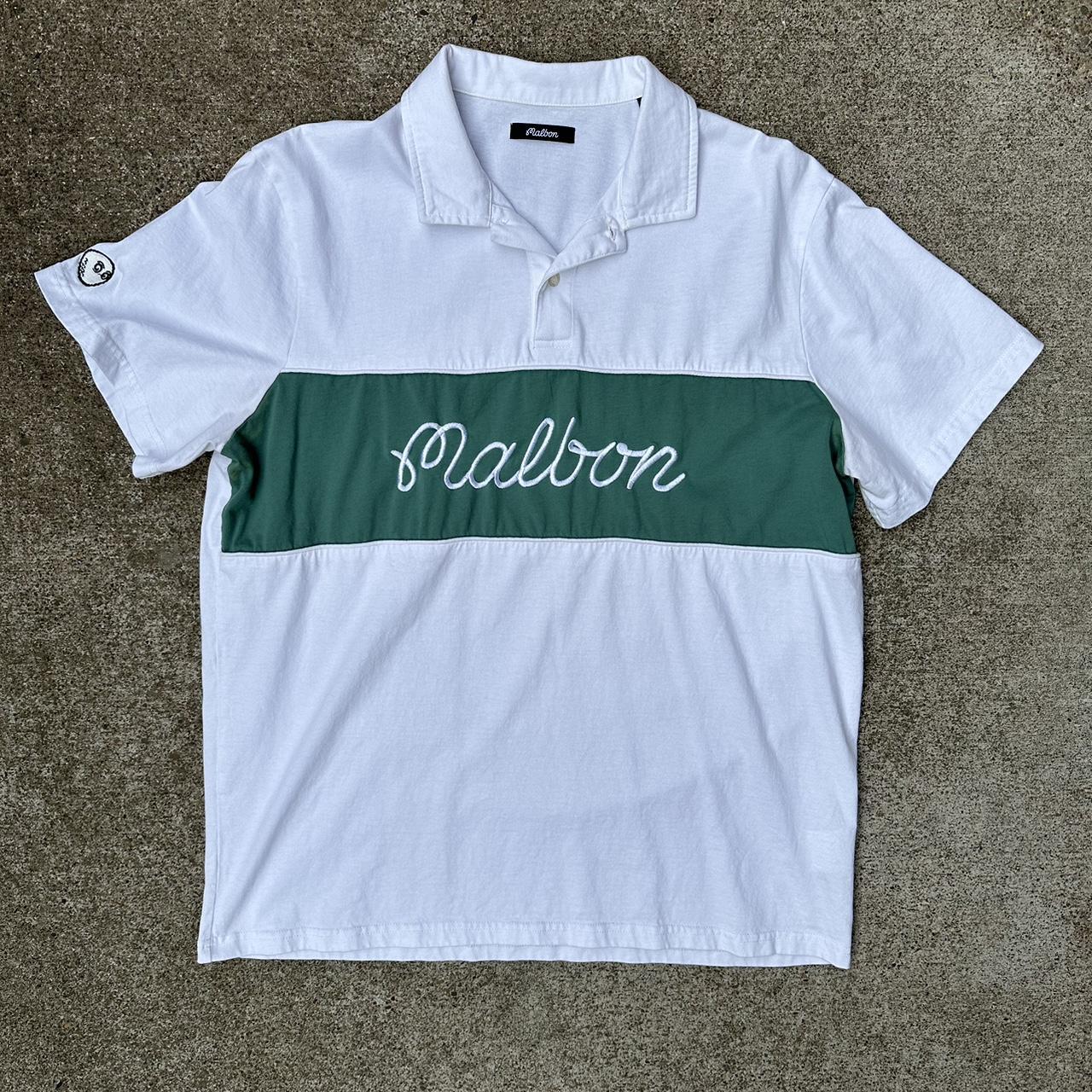 Malbon Golf Polo Shirt. Size L. Script Logo. No... - Depop