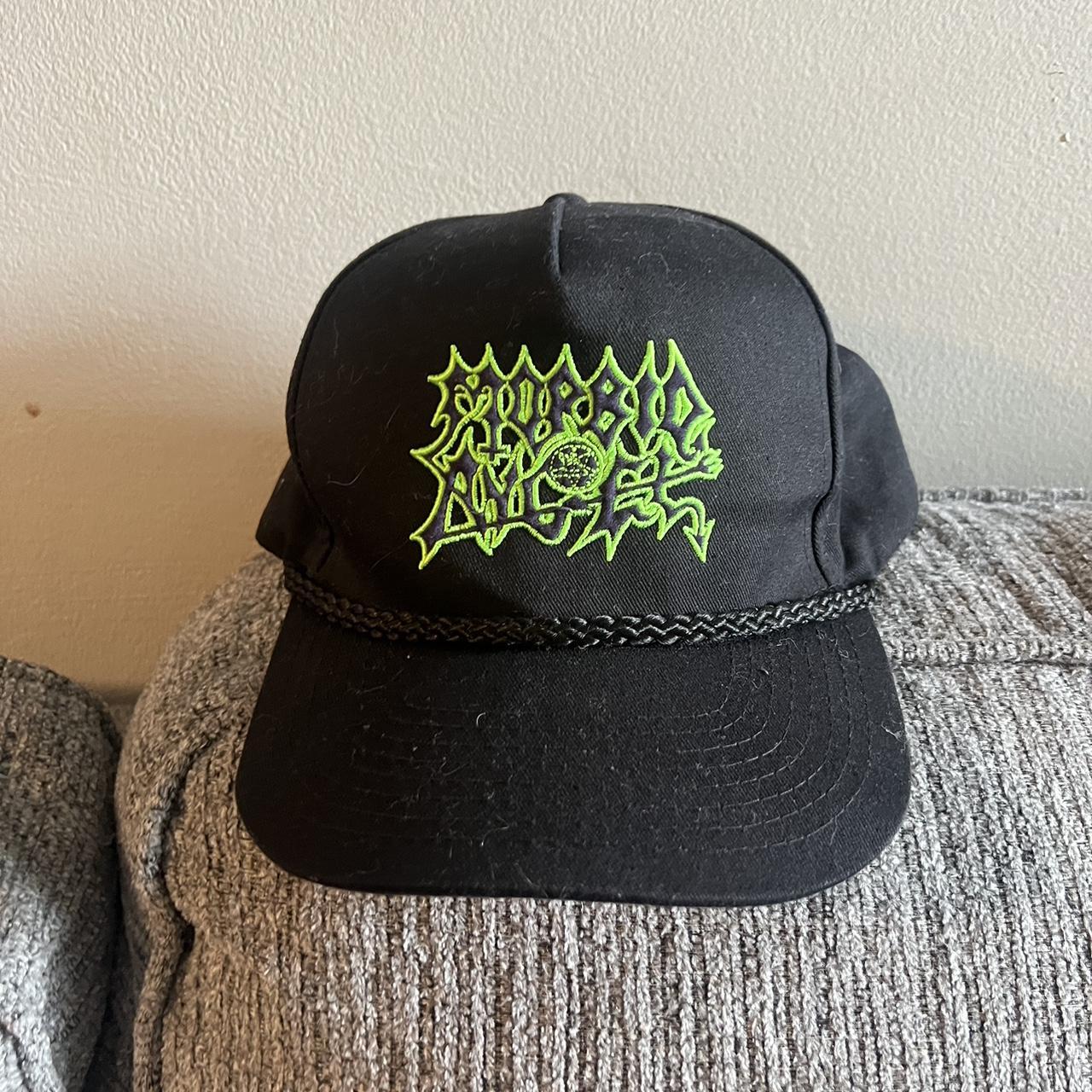 Morbid angel hat SnapBack from Goth Brooks. Morbid... - Depop