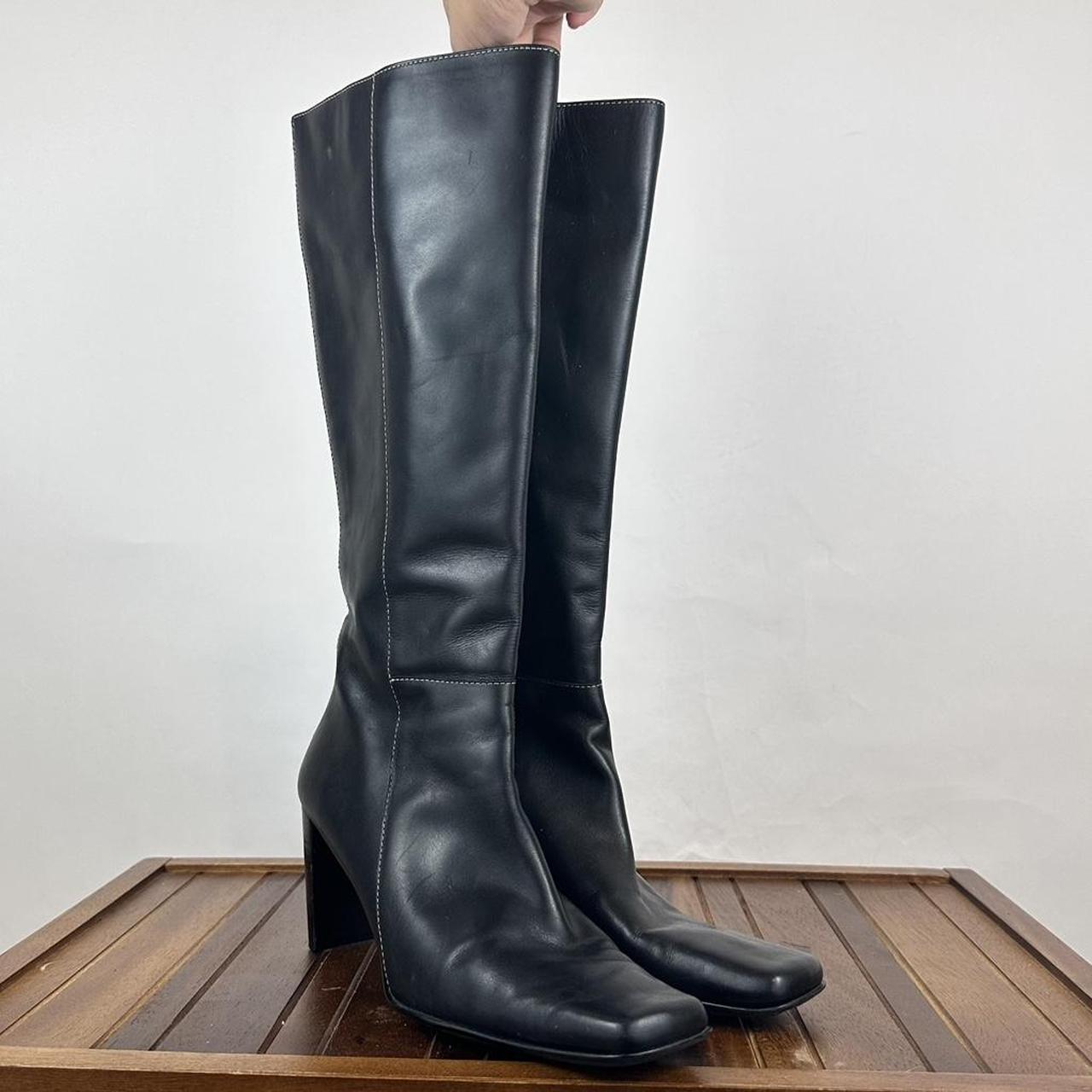 Vintage Anne Klein Knee High Boots Length:... - Depop