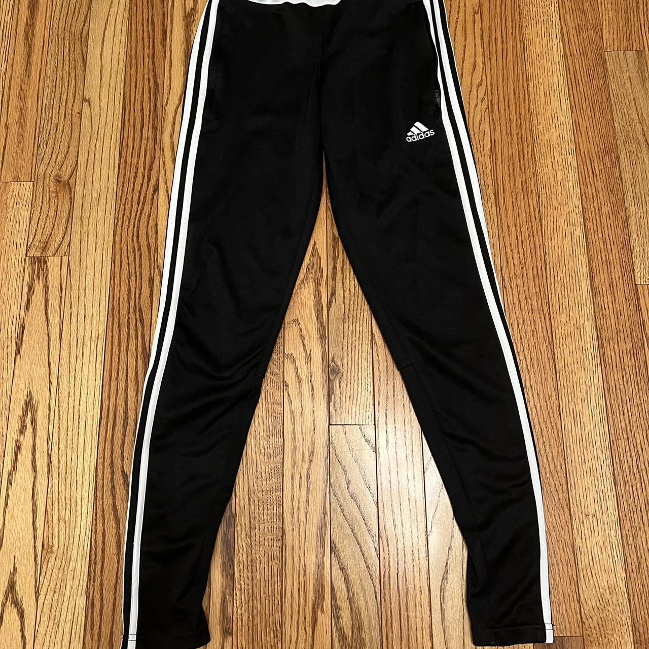 Black and white adidas joggers - Depop