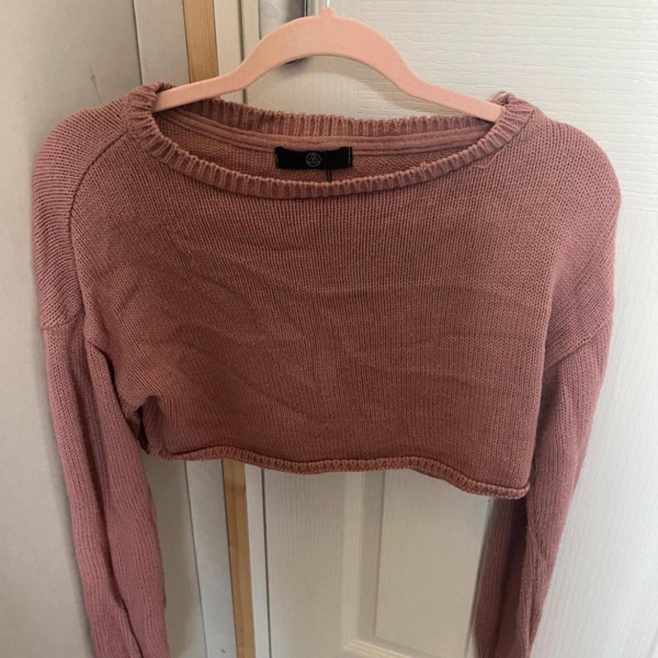 cute pink jumper, worn quite a few times, sign Depop