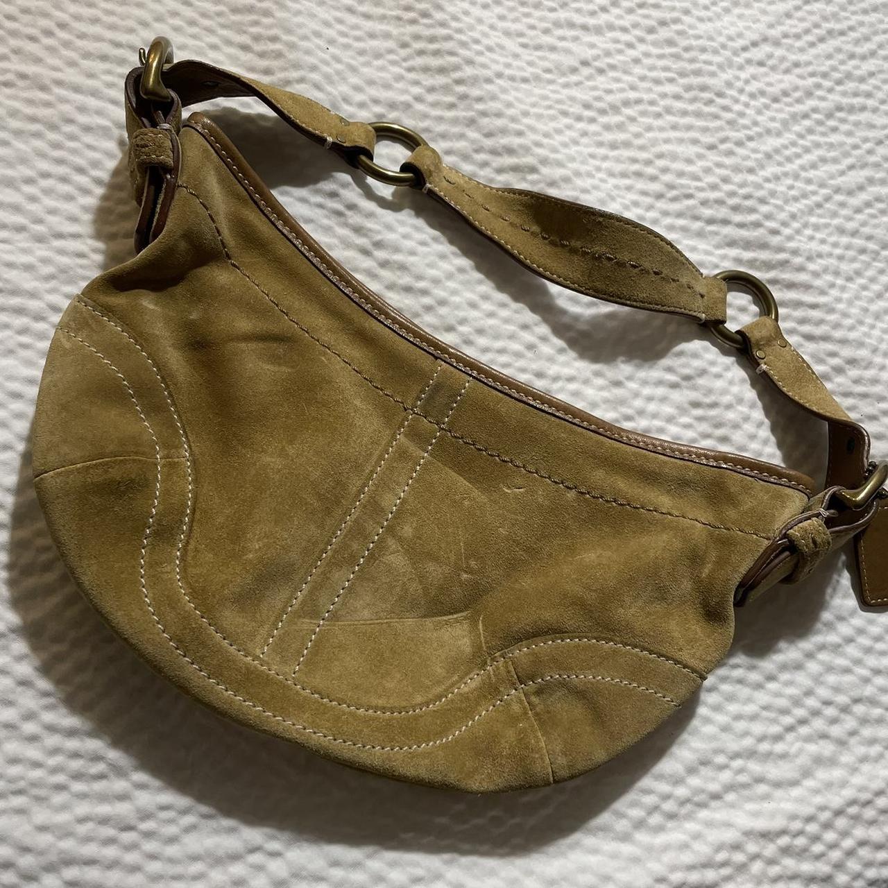 vintage Coach suede tan purse Good condition final | Depop