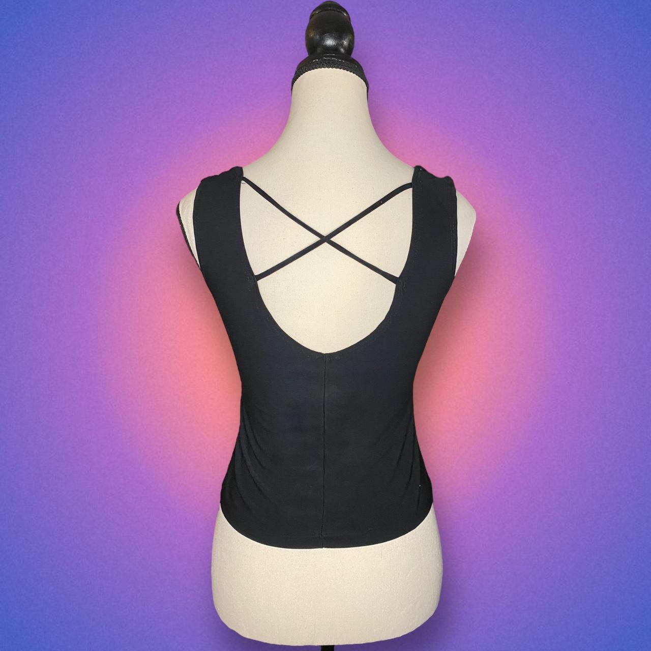 Vintage 90 s Forever 21 Open Cross Back Classy Top