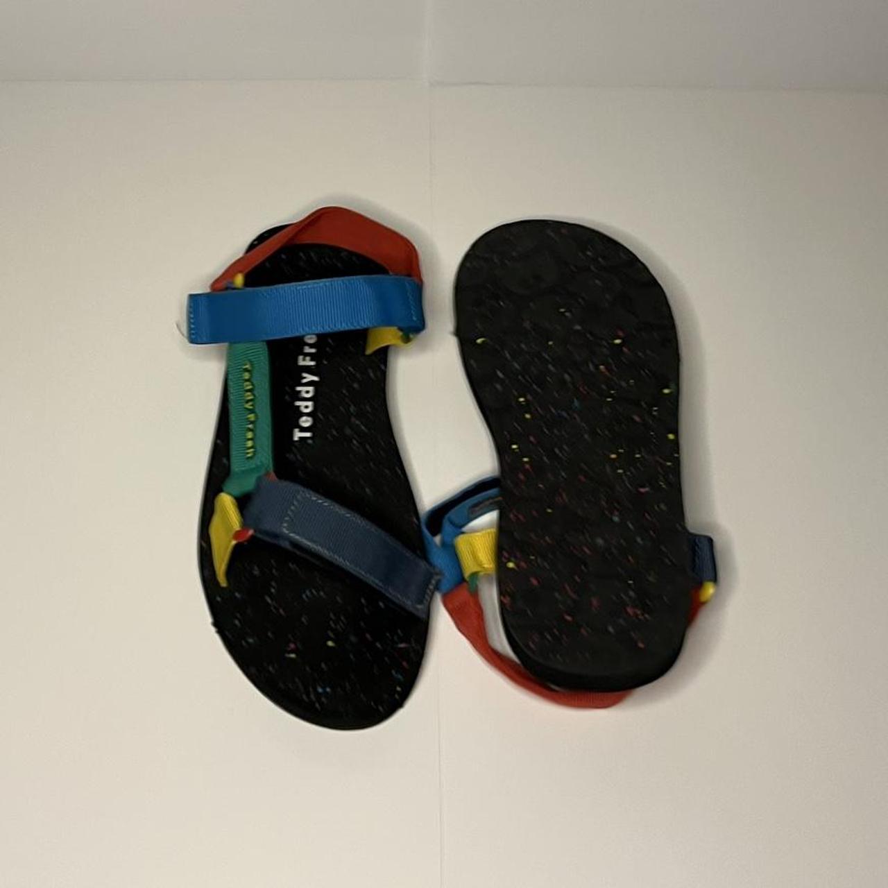 Rare Teddy Fresh color-block slides/sandals!