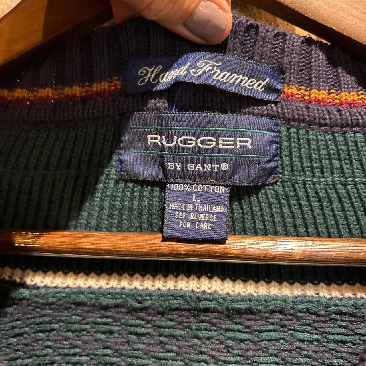 GANT Men's Sweater - Multi/Green - L – Grant 100%… - image 2