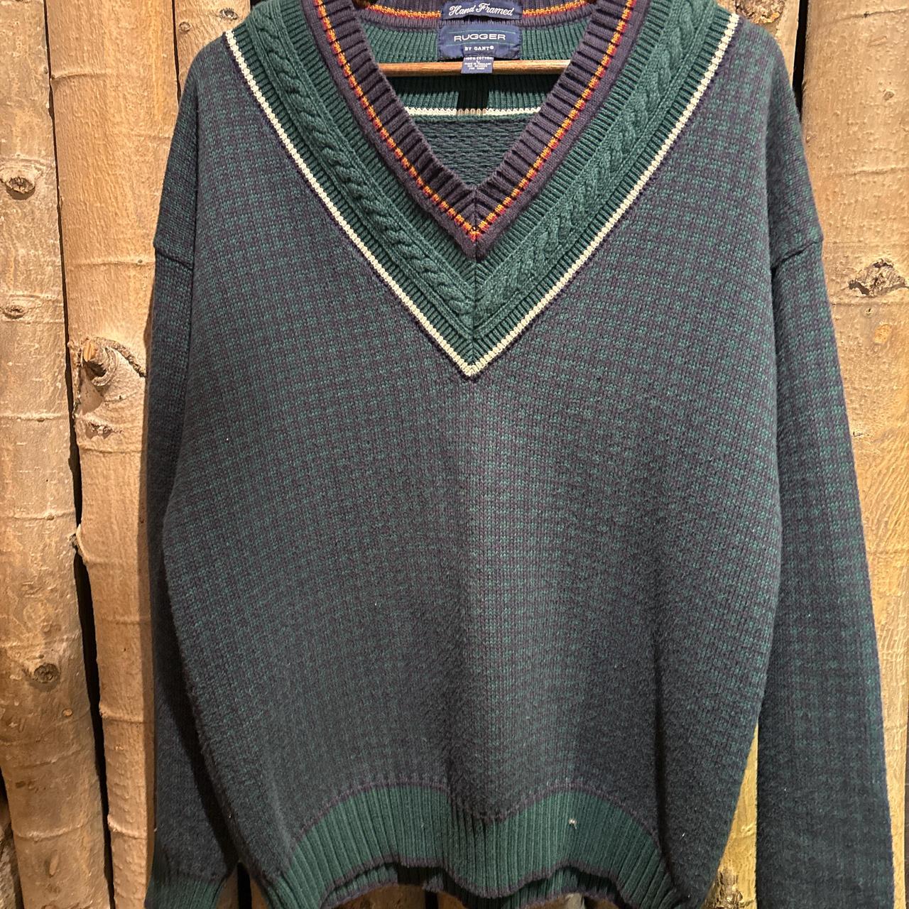 GANT Men's Sweater - Multi/Green - L – Grant 100%… - image 3