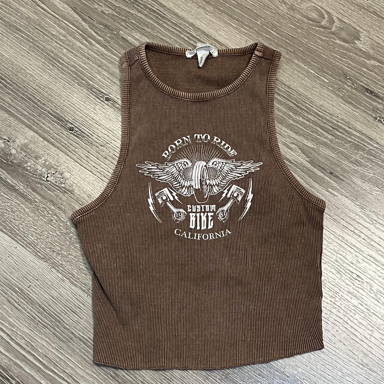 Tillys Women's Brown and White Vest