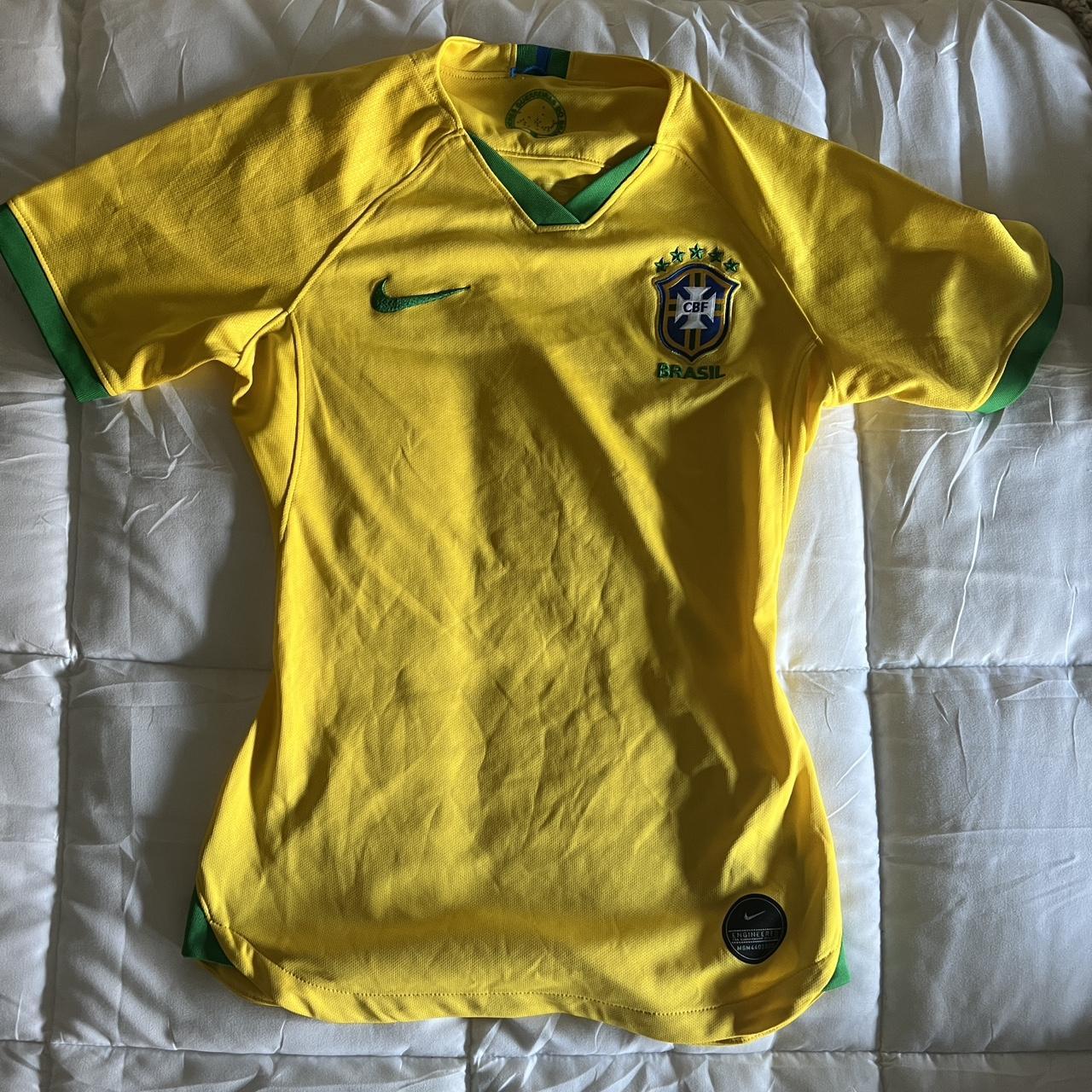 Brazil soccer jersey women’s size S Depop
