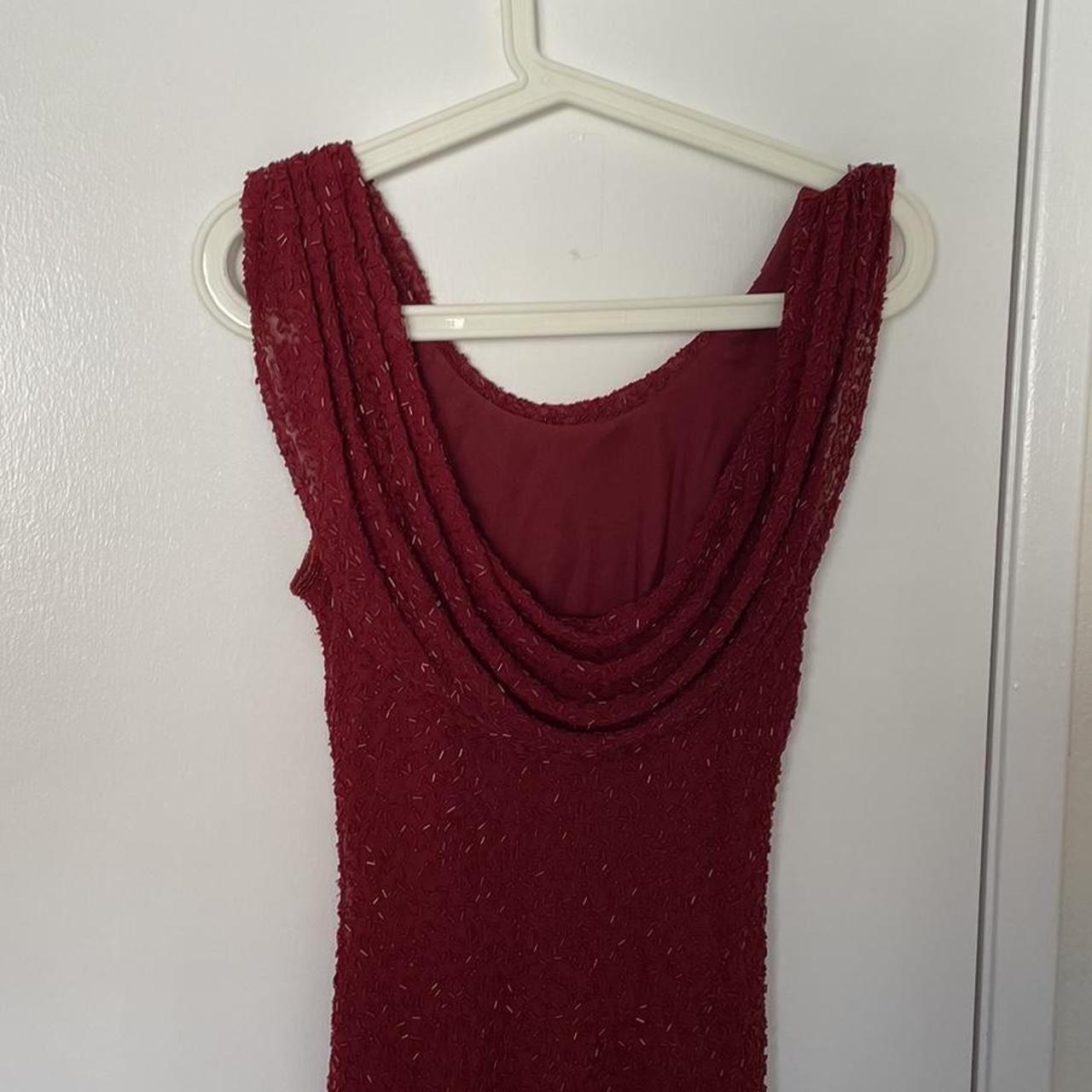 Vintage red beaded gown Long gown Beaded No... - Depop