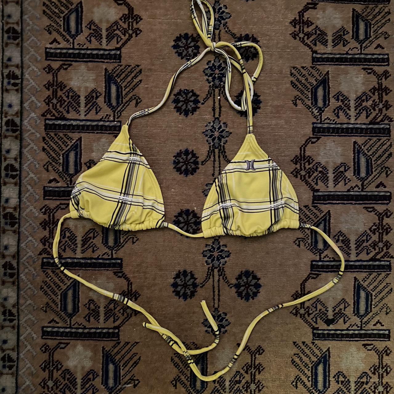 Hurley Women's Yellow Bikiniandtankinitops Depop