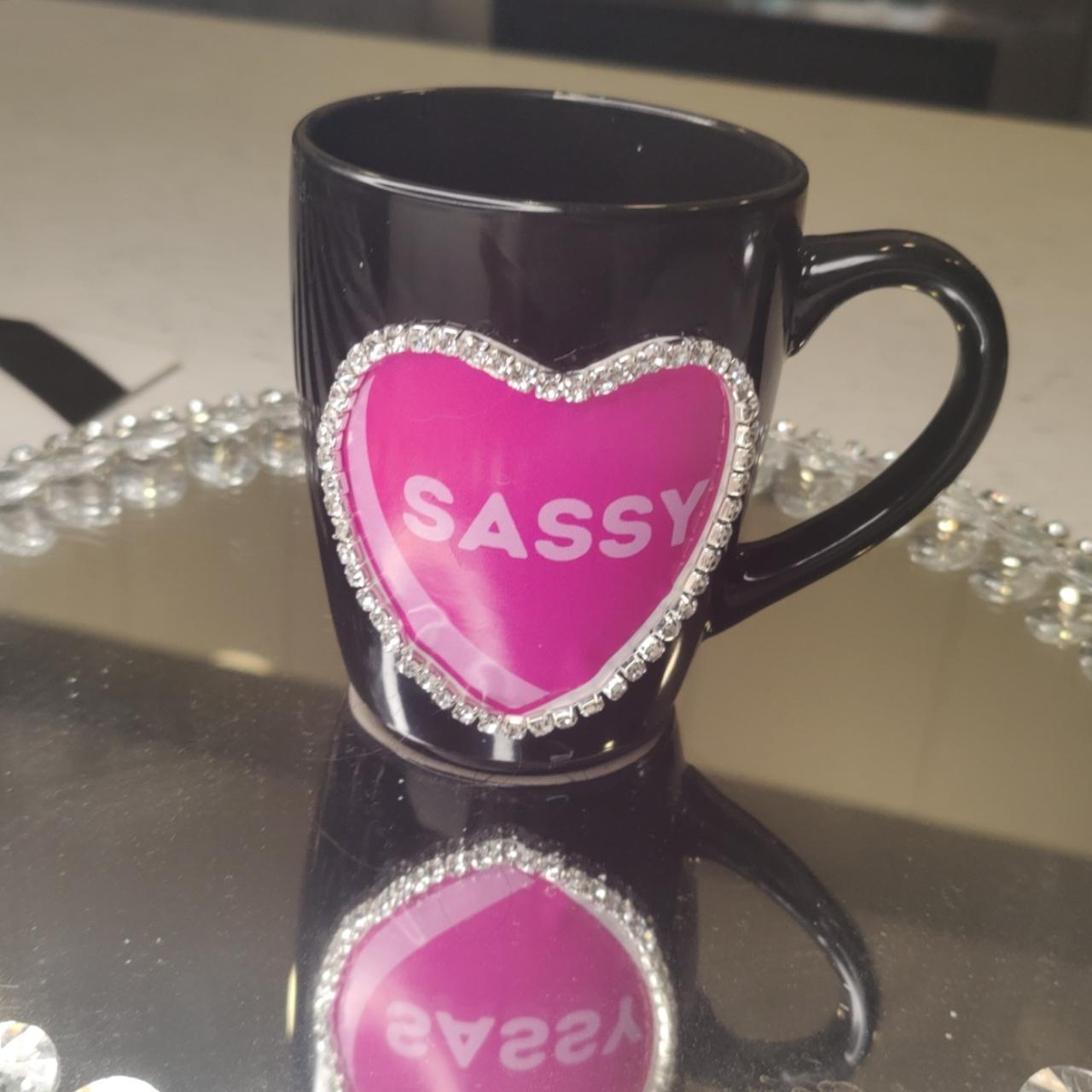 Nwt one of a kind Sassy rhinestone glam coffee mug.... | Depop