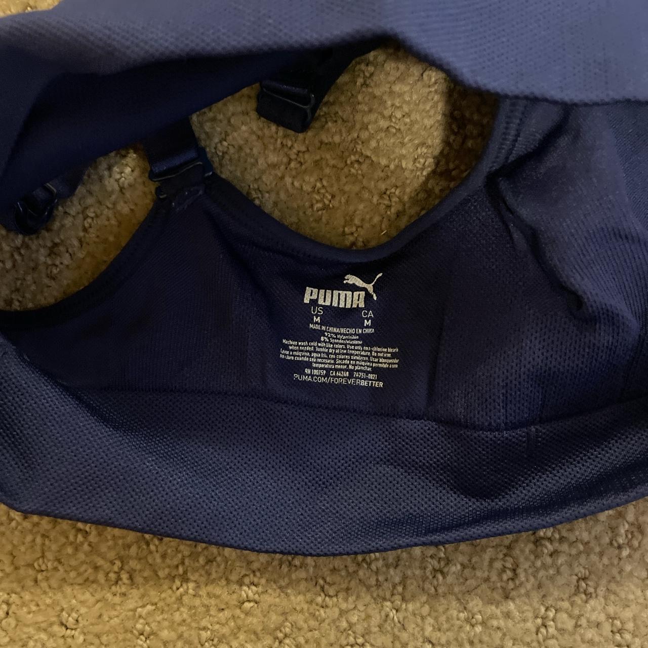 Puma sports bra Size medium Barely worn Adjustable - Depop