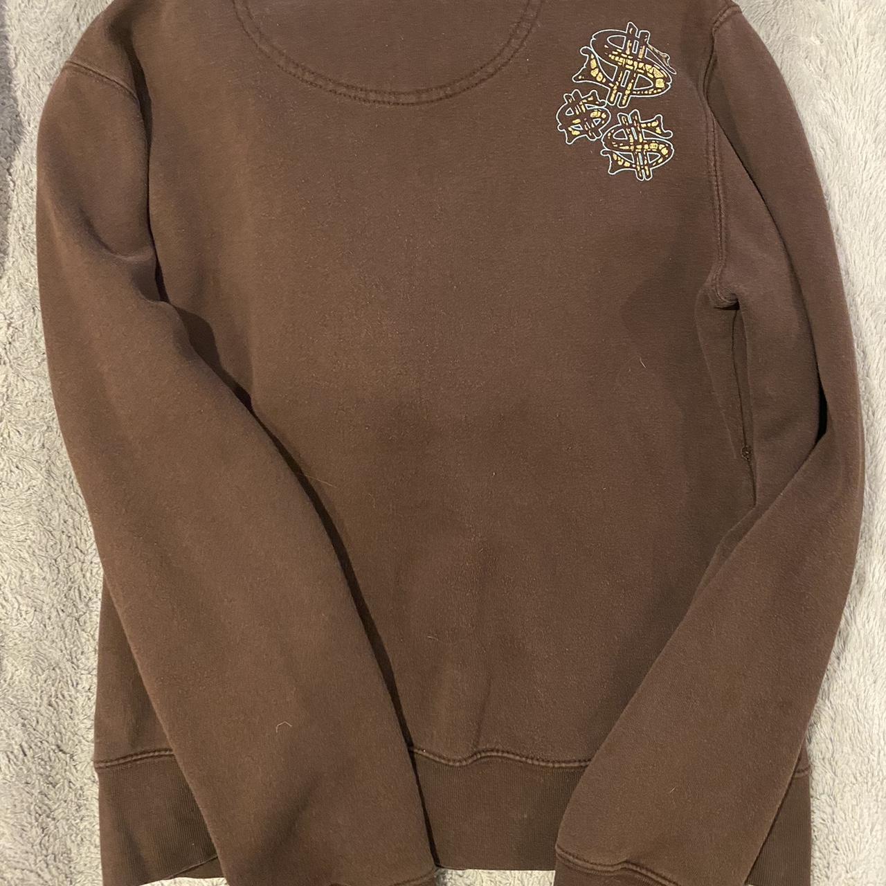 Brown vintage graphic sweatshirt Size small but - Depop