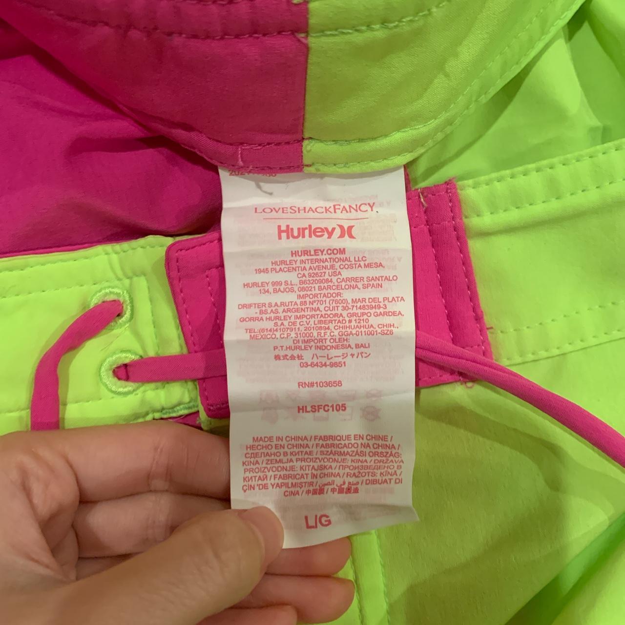 love shack fancy x hurley magenta and lime green... Depop