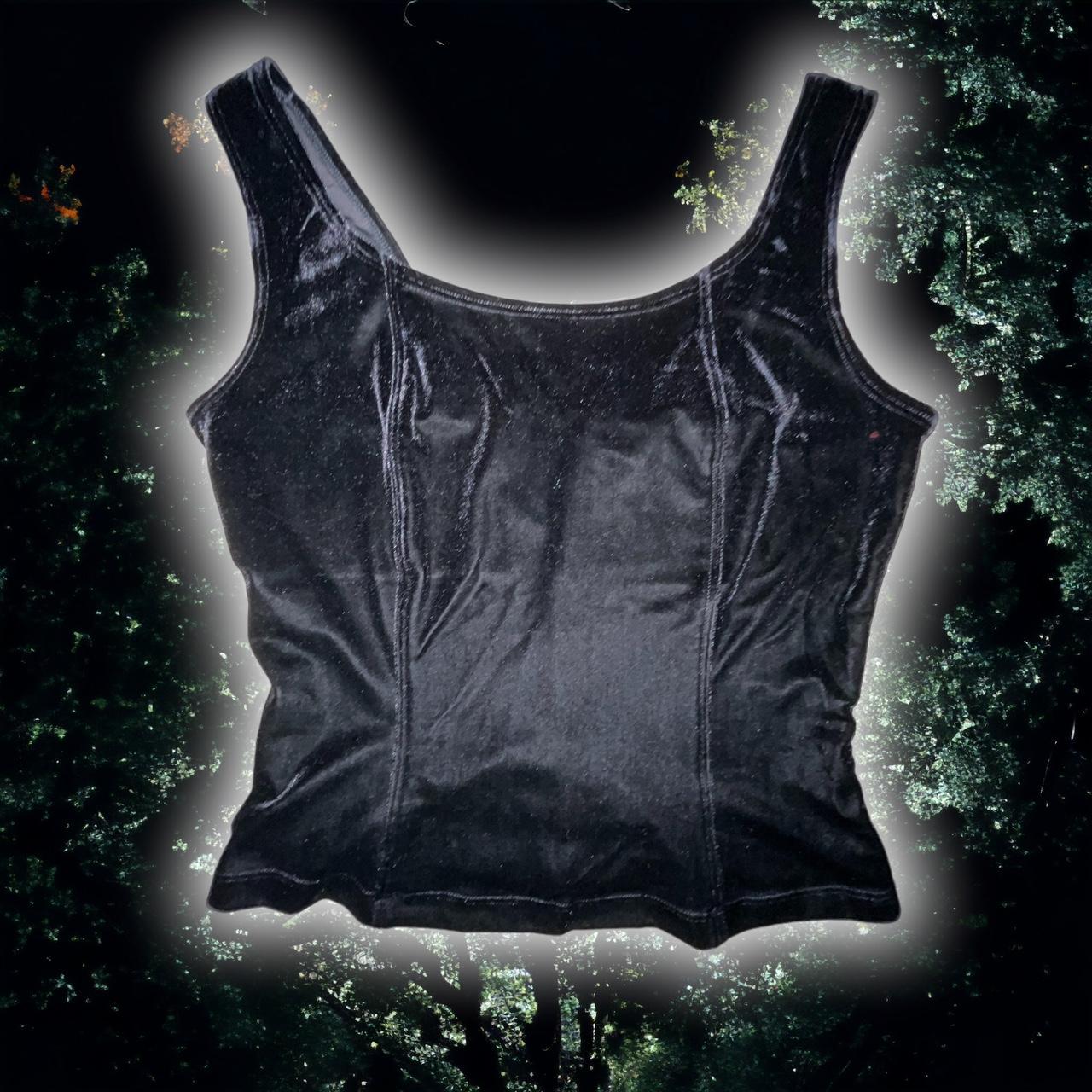 Vintage 90s Black velvet corset top