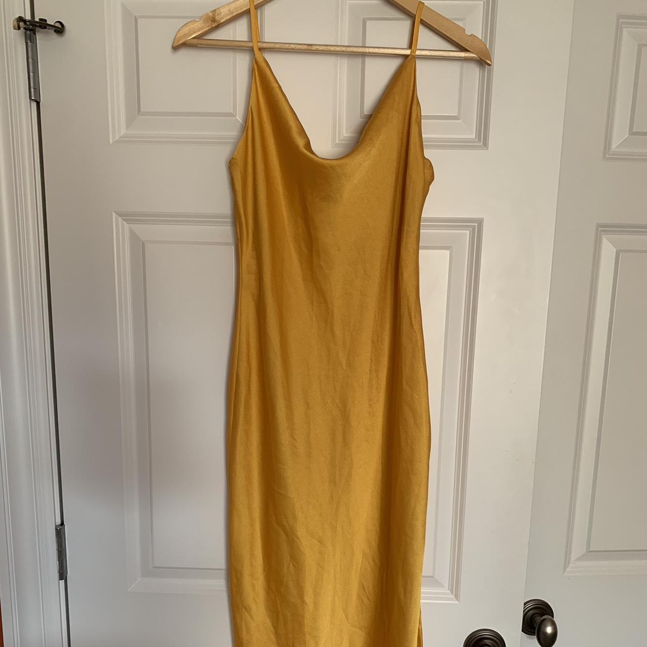 Nordstrom Women's Yellow and Gold Dress Depop