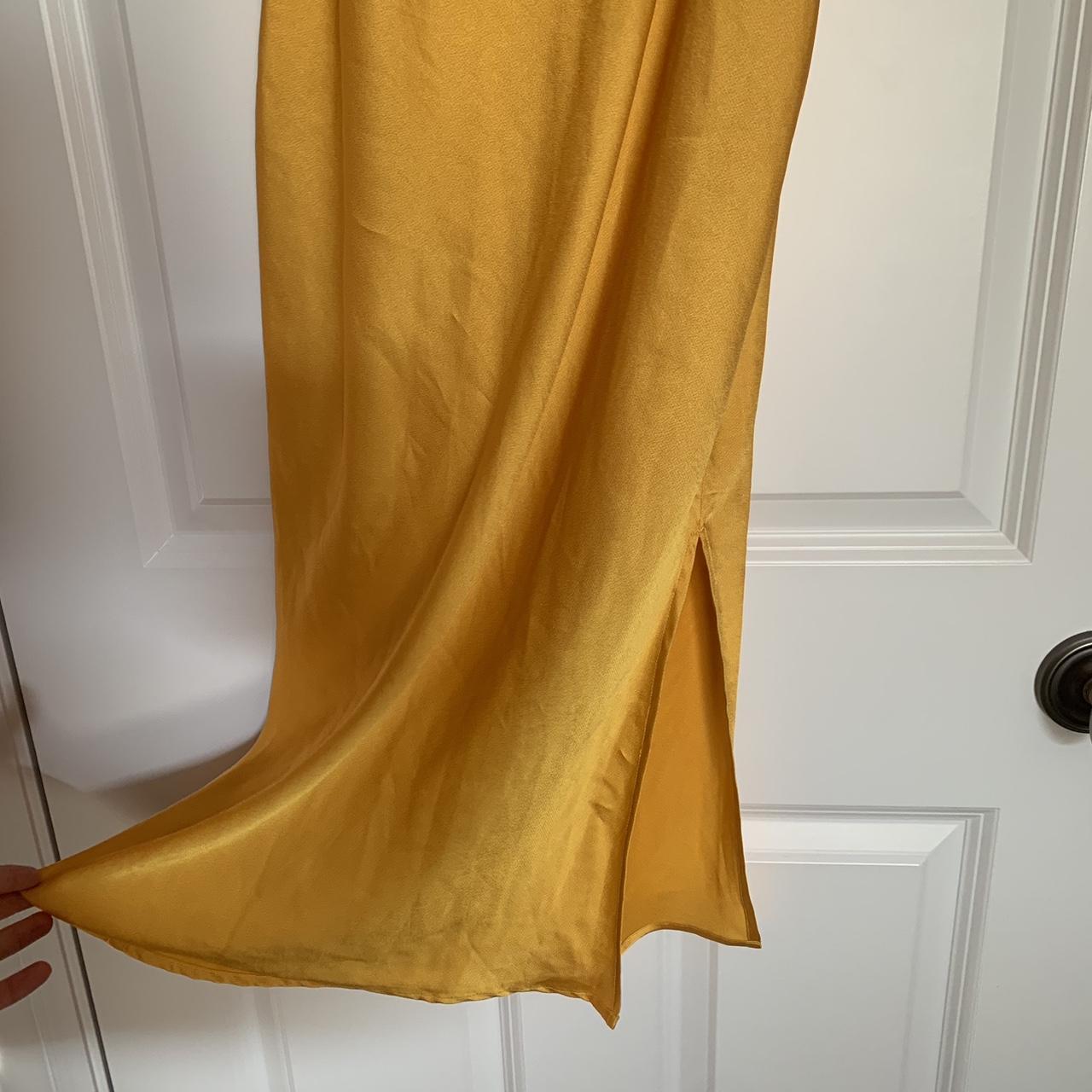 Nordstrom Women's Yellow and Gold Dress Depop