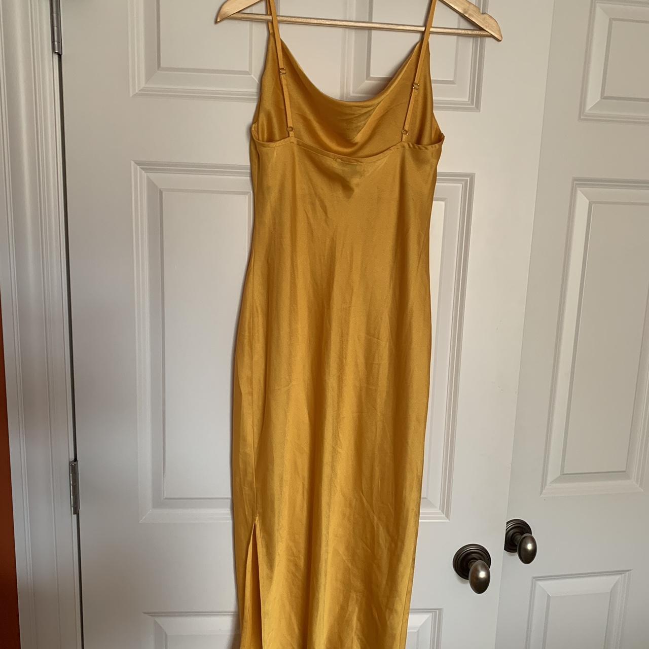 Nordstrom Women's Yellow and Gold Dress Depop