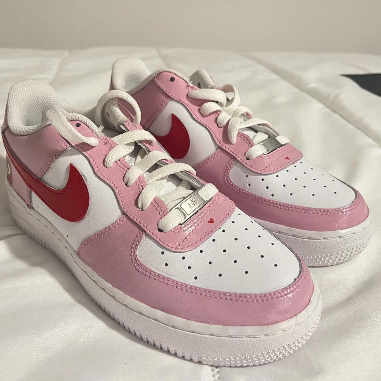 Custom Valentines Painted AF1s... - Depop