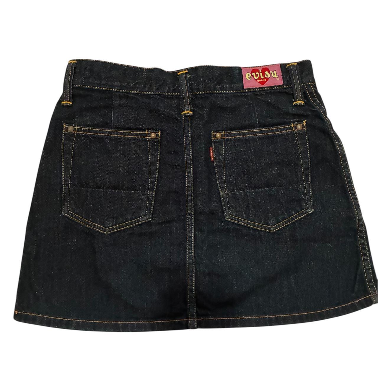 希少　90’s Evisu Paris France vintage skirt Evisu skirt - Depop
