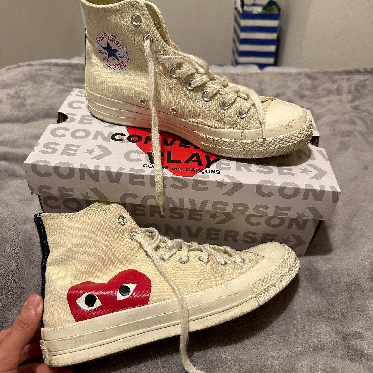 Converse Chuck Taylor Hi 70s X Play Cdg - Depop