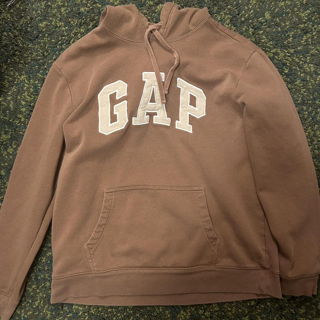 The Gap brown teddy bear hoodie size large Depop