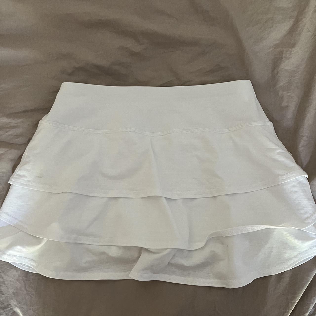 Athleta white ruffle skirt best sale