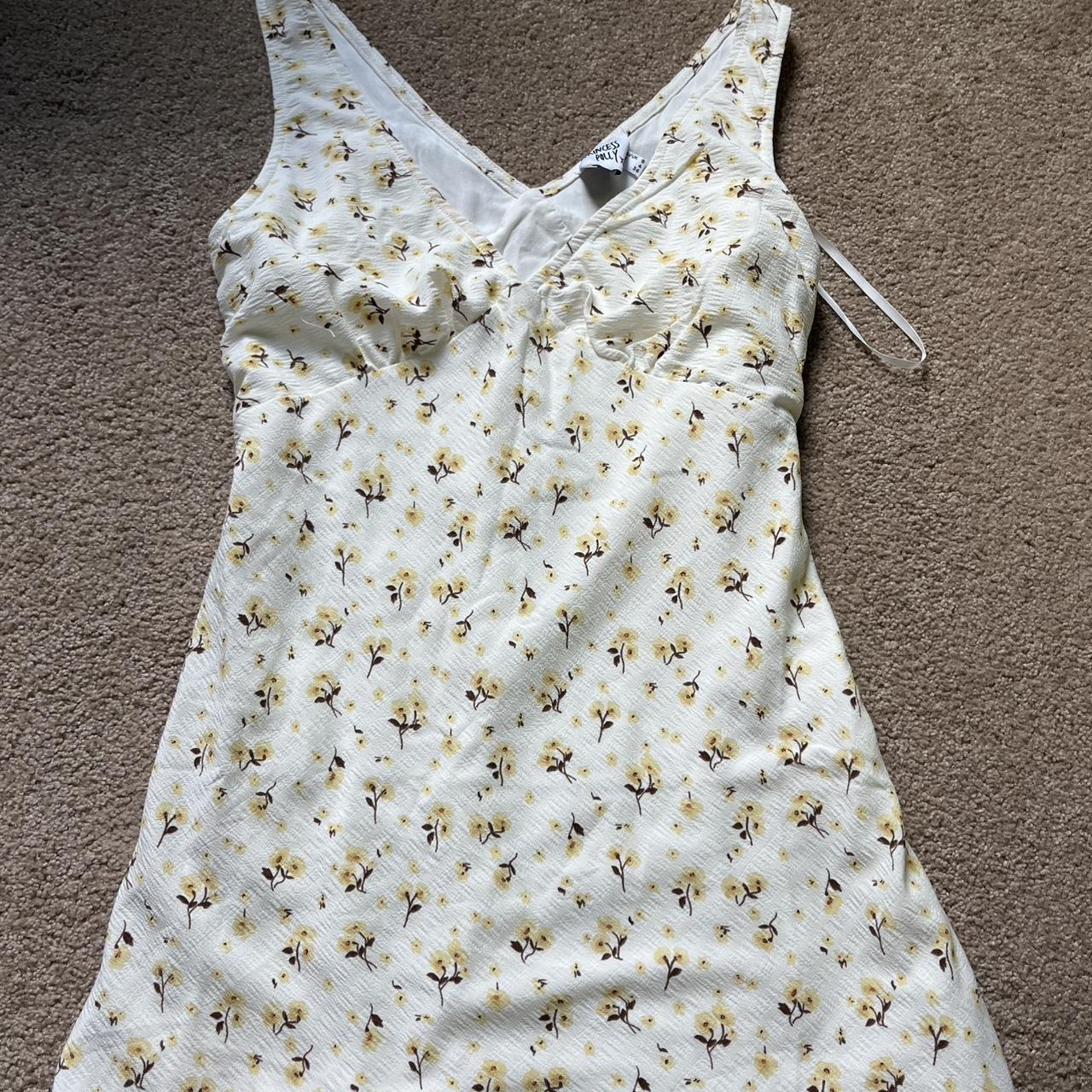 Princess Polly Women's Dress Yellow/Cream – White and yellow - Main Image