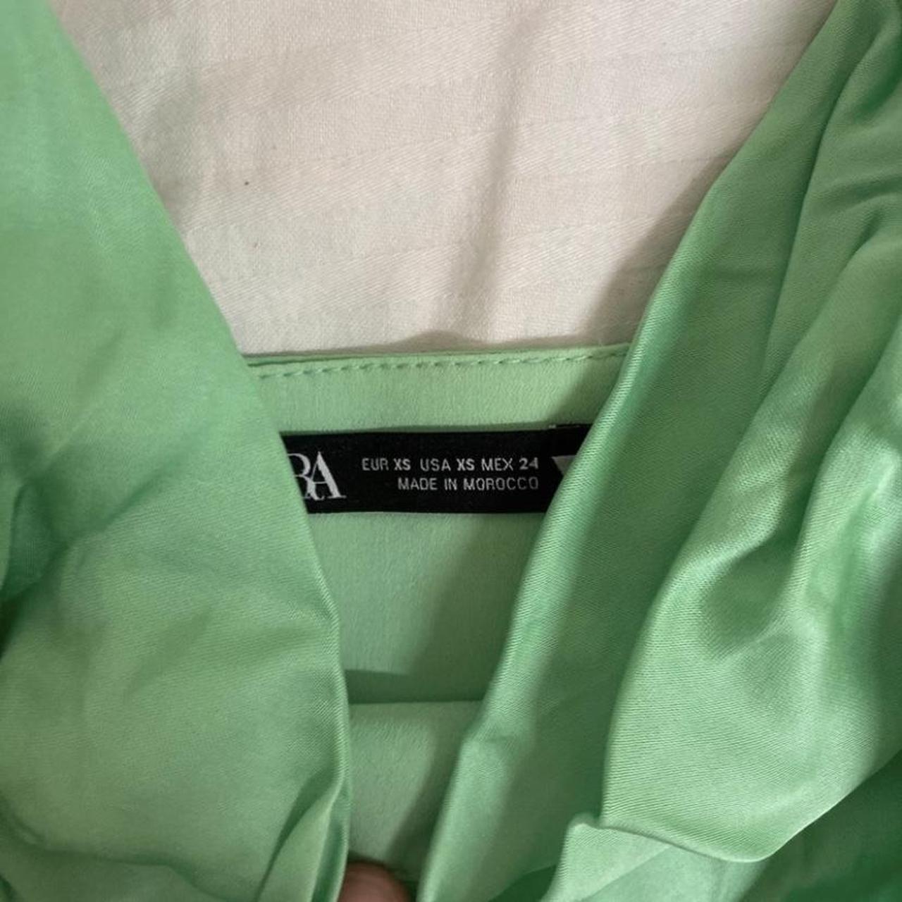 Mint green going out top structured like corset x Depop