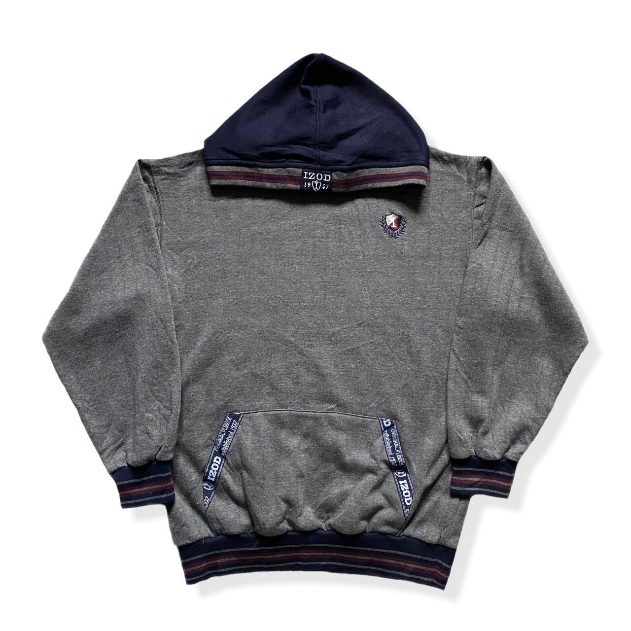 Izod Men's Grey Hoodie Depop