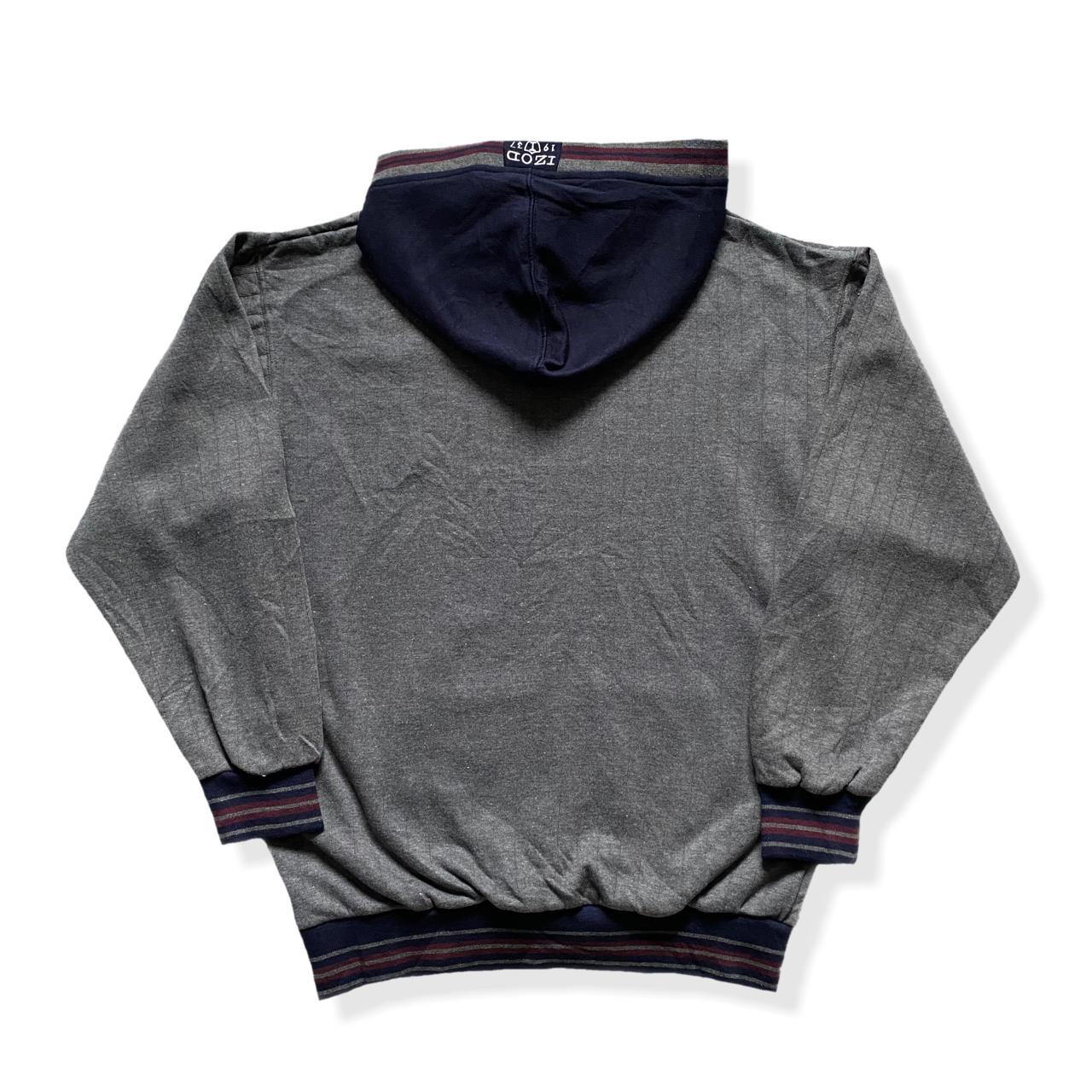 Izod Men's Grey Hoodie Depop