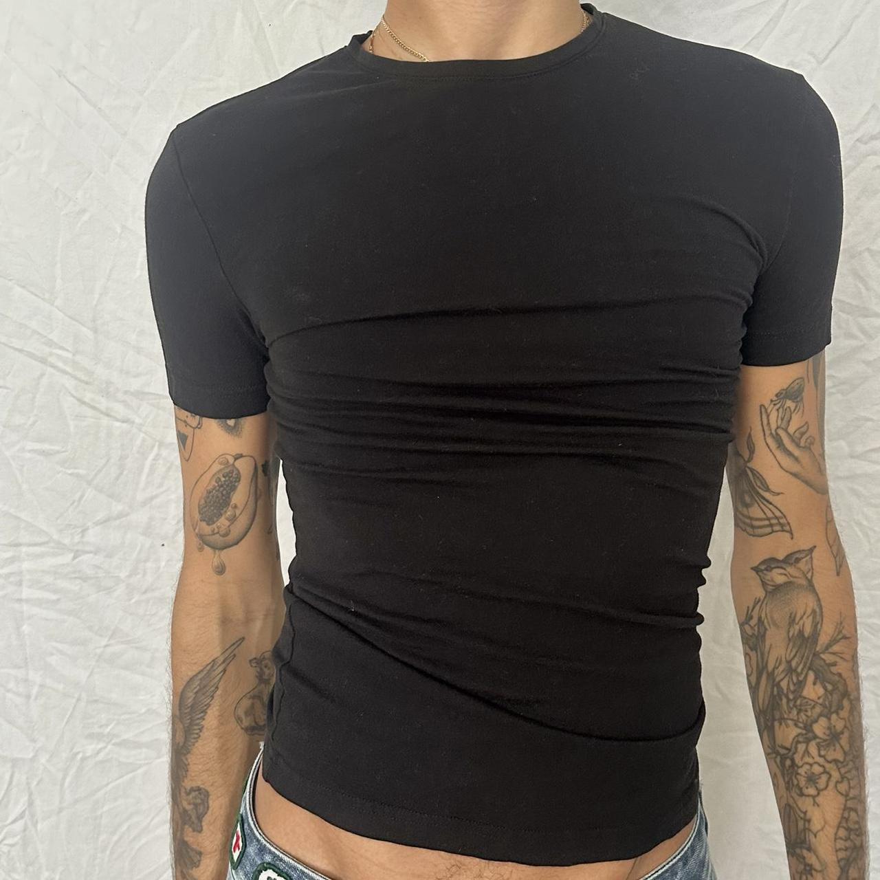 TIGHT CREWNECK TEE • classic black short sleeve Depop