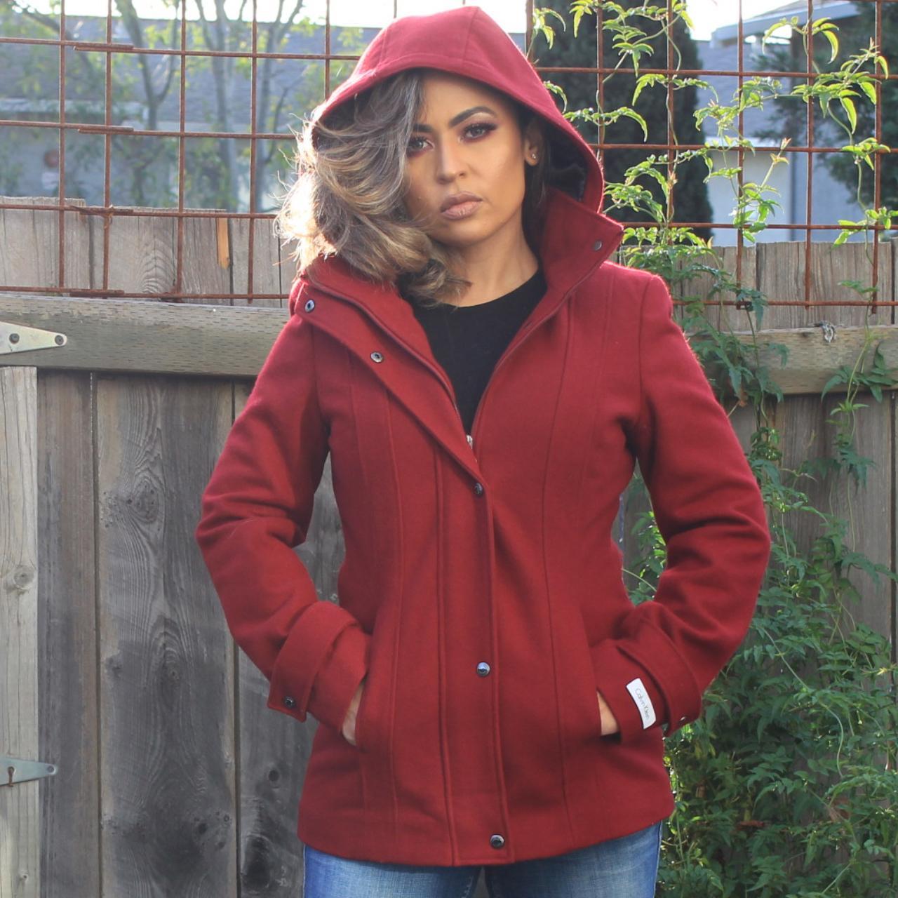 Calvin klein coat red Clearance