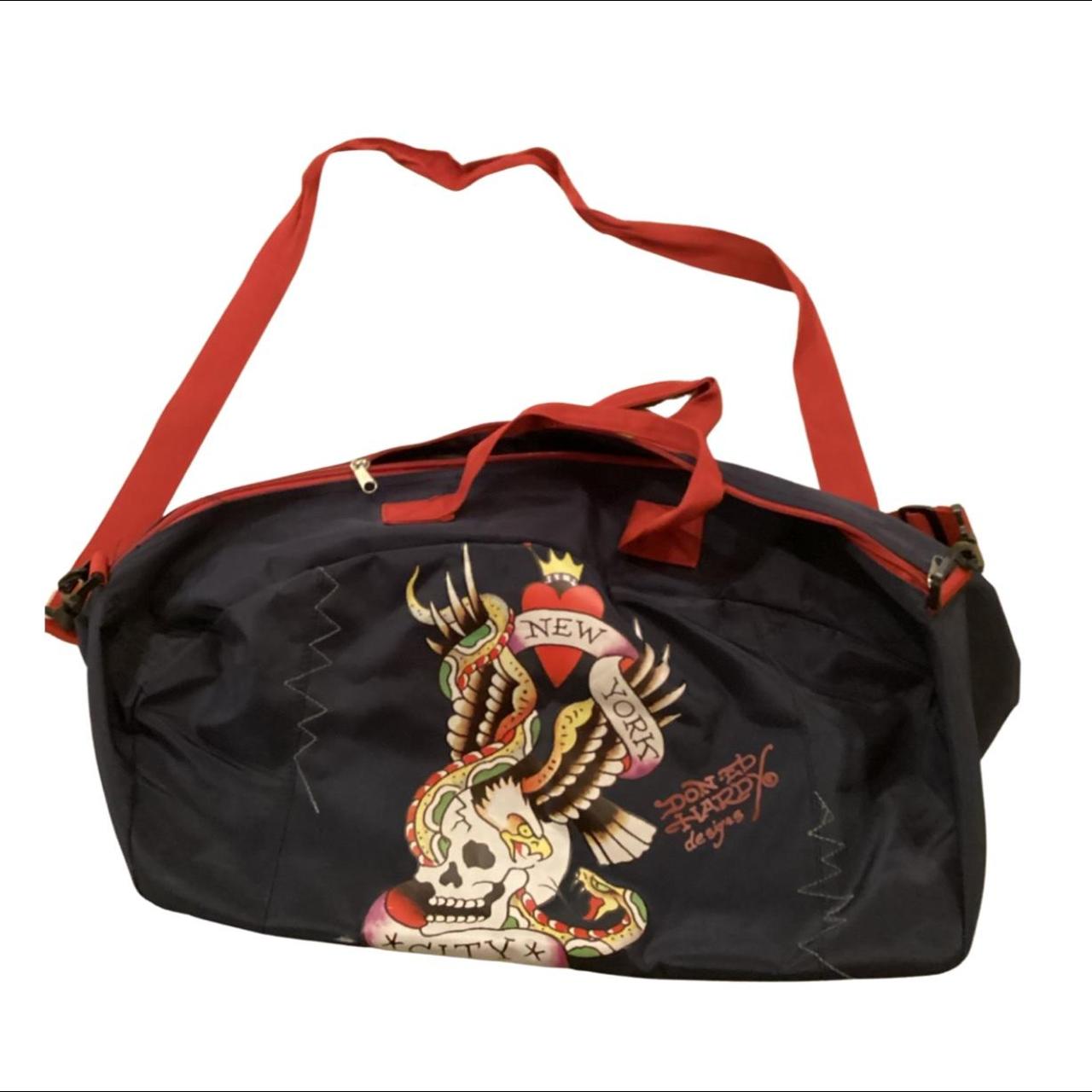 Ed hardy duffle Great condition #2000s #mcbling... - Depop