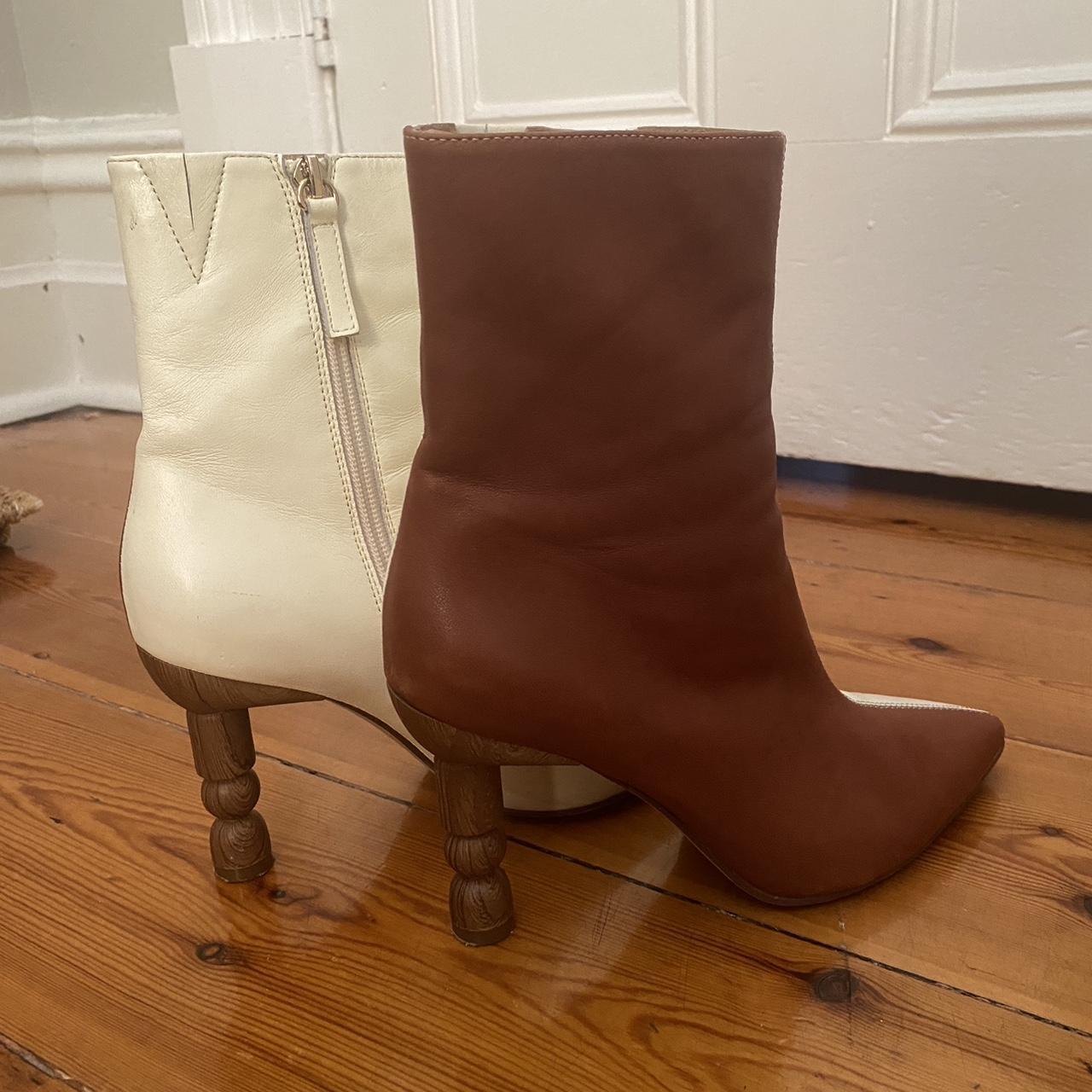 WITTNER LEATHER HEELED BOOTS Gorgeous two-tone... - Depop