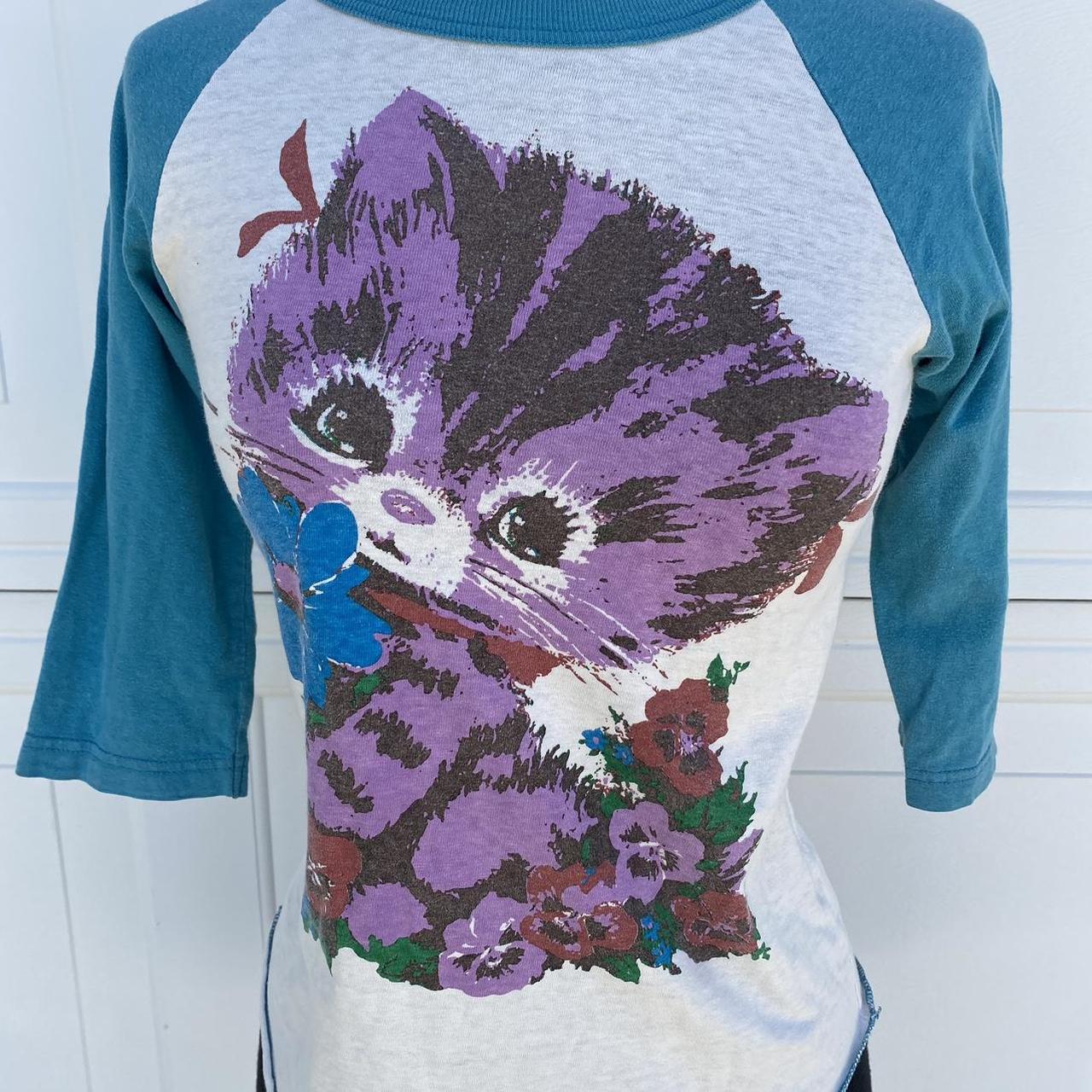 Angel Blue Women's White and Blue T-shirt (2)