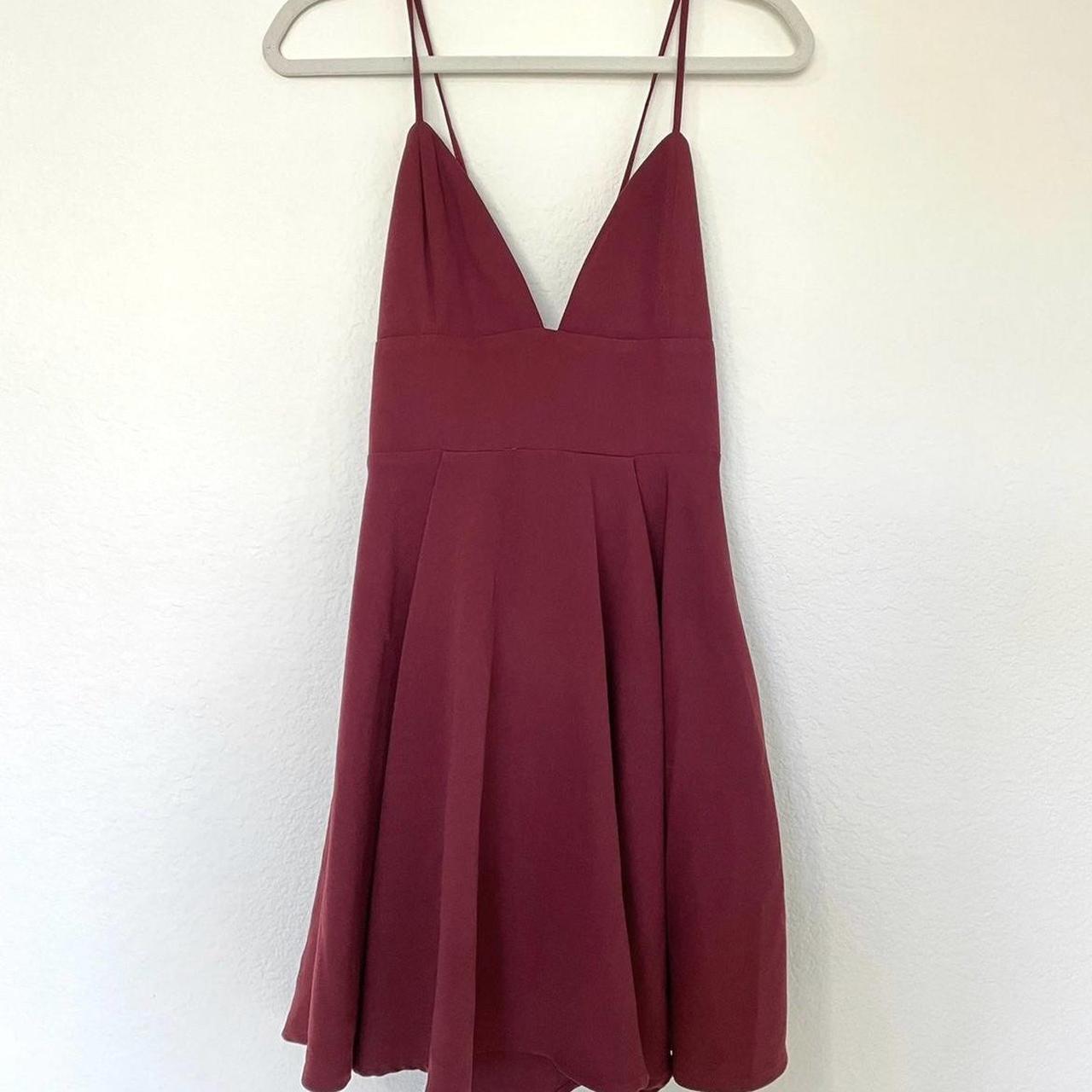 Women's Burgundy Dress | Depop