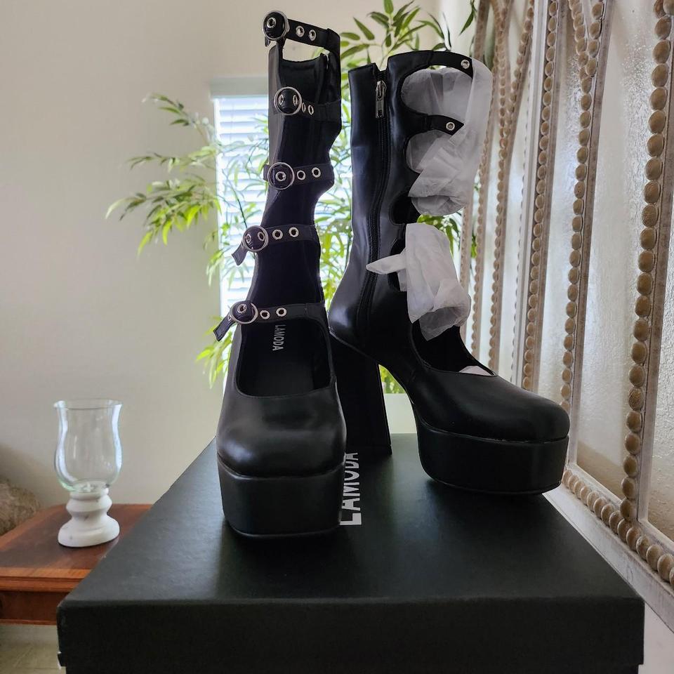 Platform calf boots sale