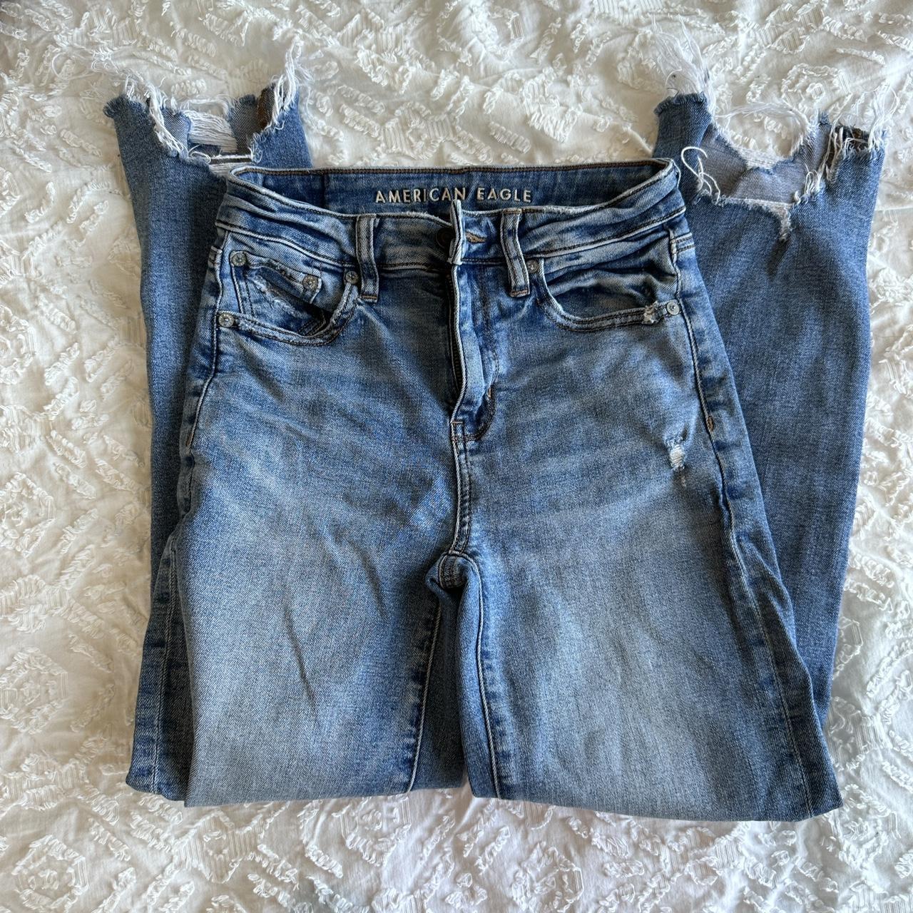 American Eagle distressed jeans Size 0 but could... Depop