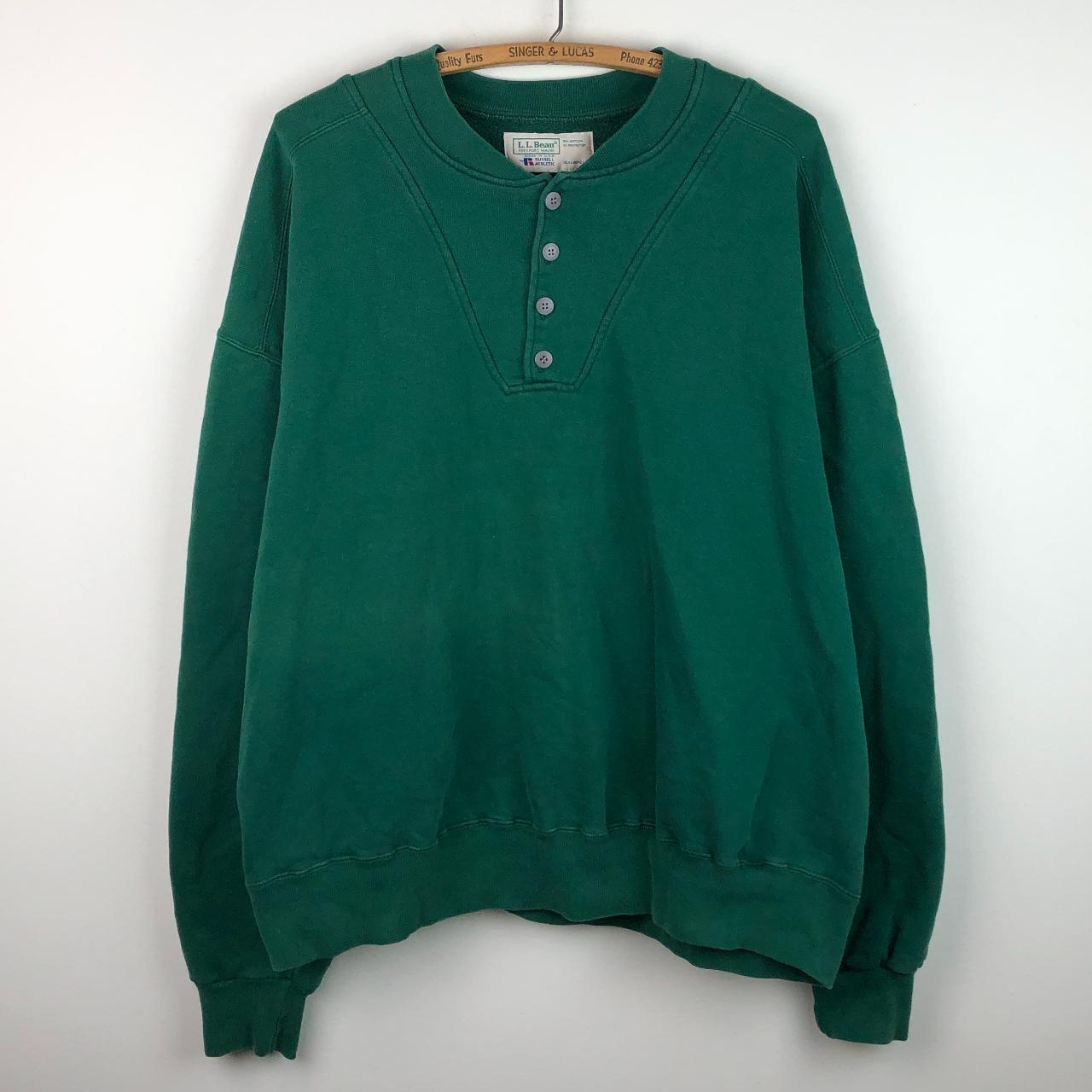 Vintage 90s LL Bean Russell Athletic forest green... - Depop