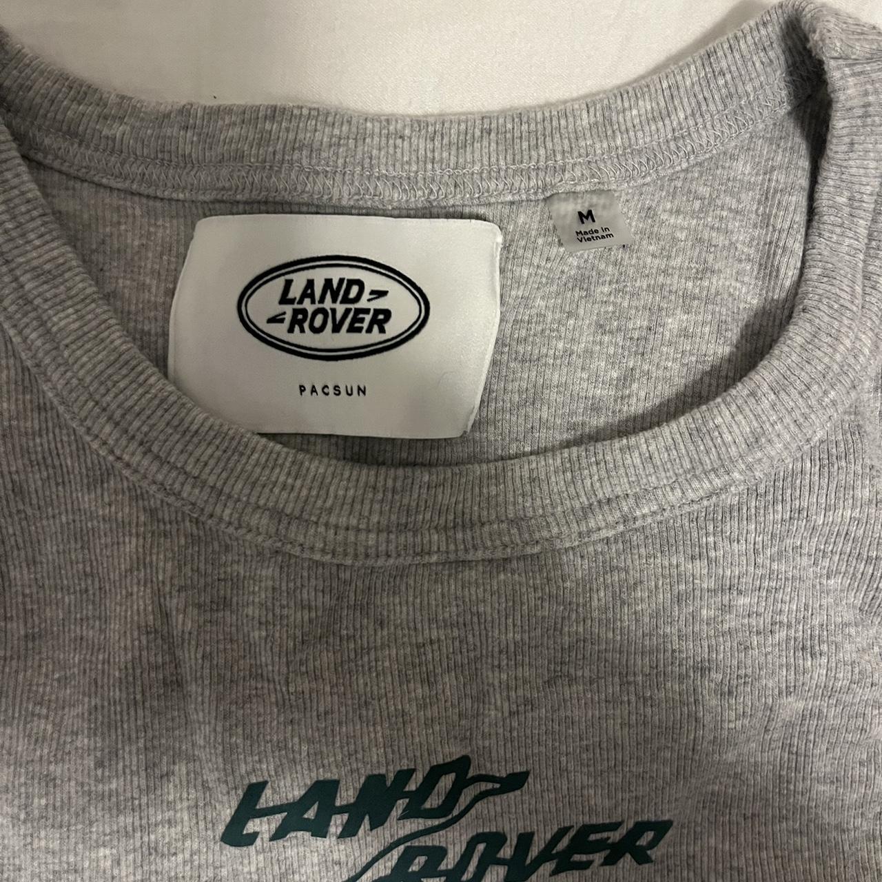 pacsun gray land rover crop top, size M - Depop